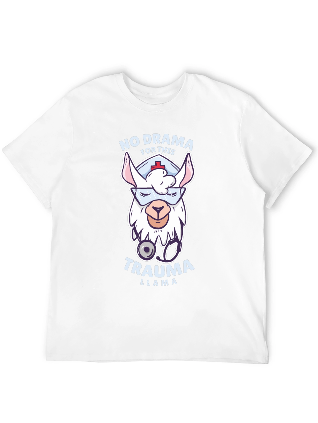 Black No Drama Trauma Llama T-Shirt view 12