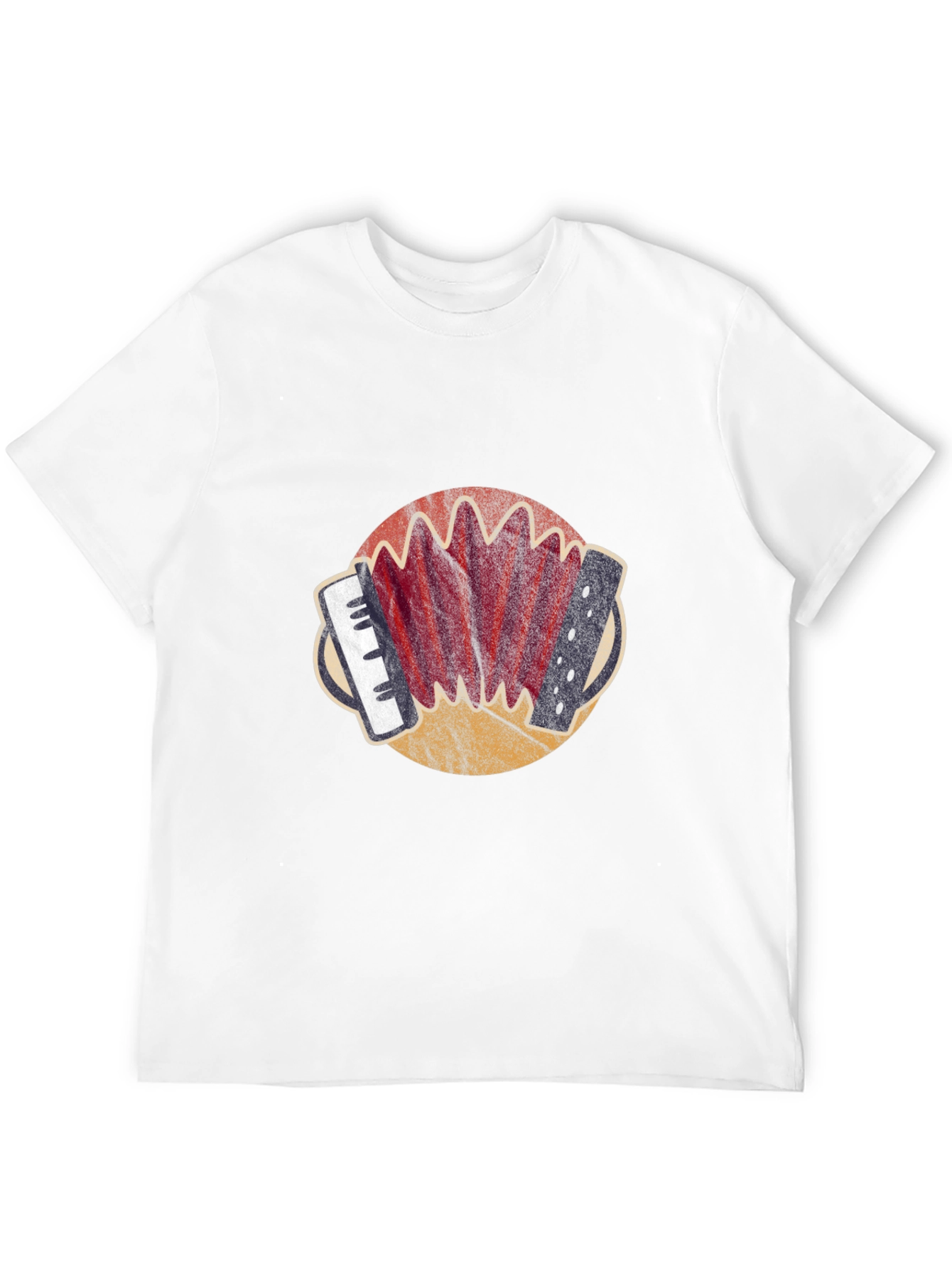 Black Retro Accordion Graphic T-Shirt view 12