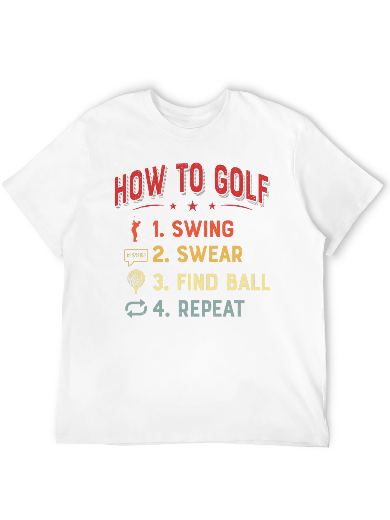 Black How to Golf T-Shirt Funny Golfing Gift view 12