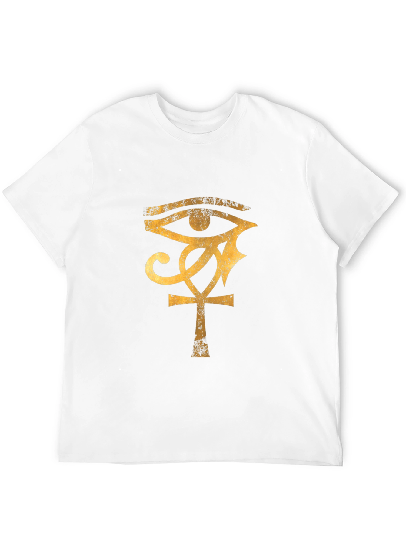 Black Eye of Ra Ankh Graphic T-Shirt - Black view 12