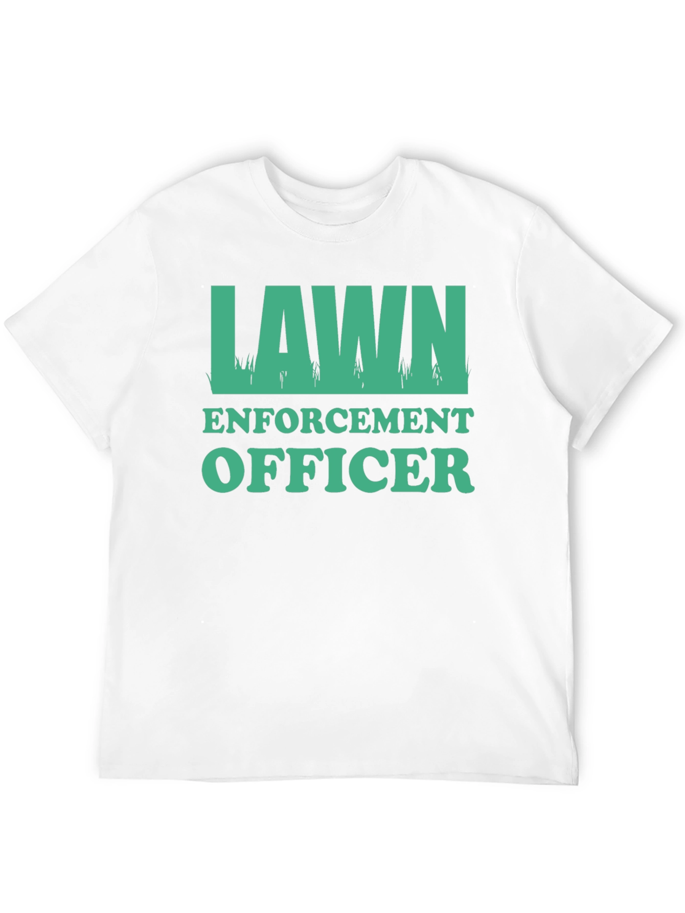 Black Lawn Enforcement Officer Graphic Tee - Black Cotton T-Shirt view 12