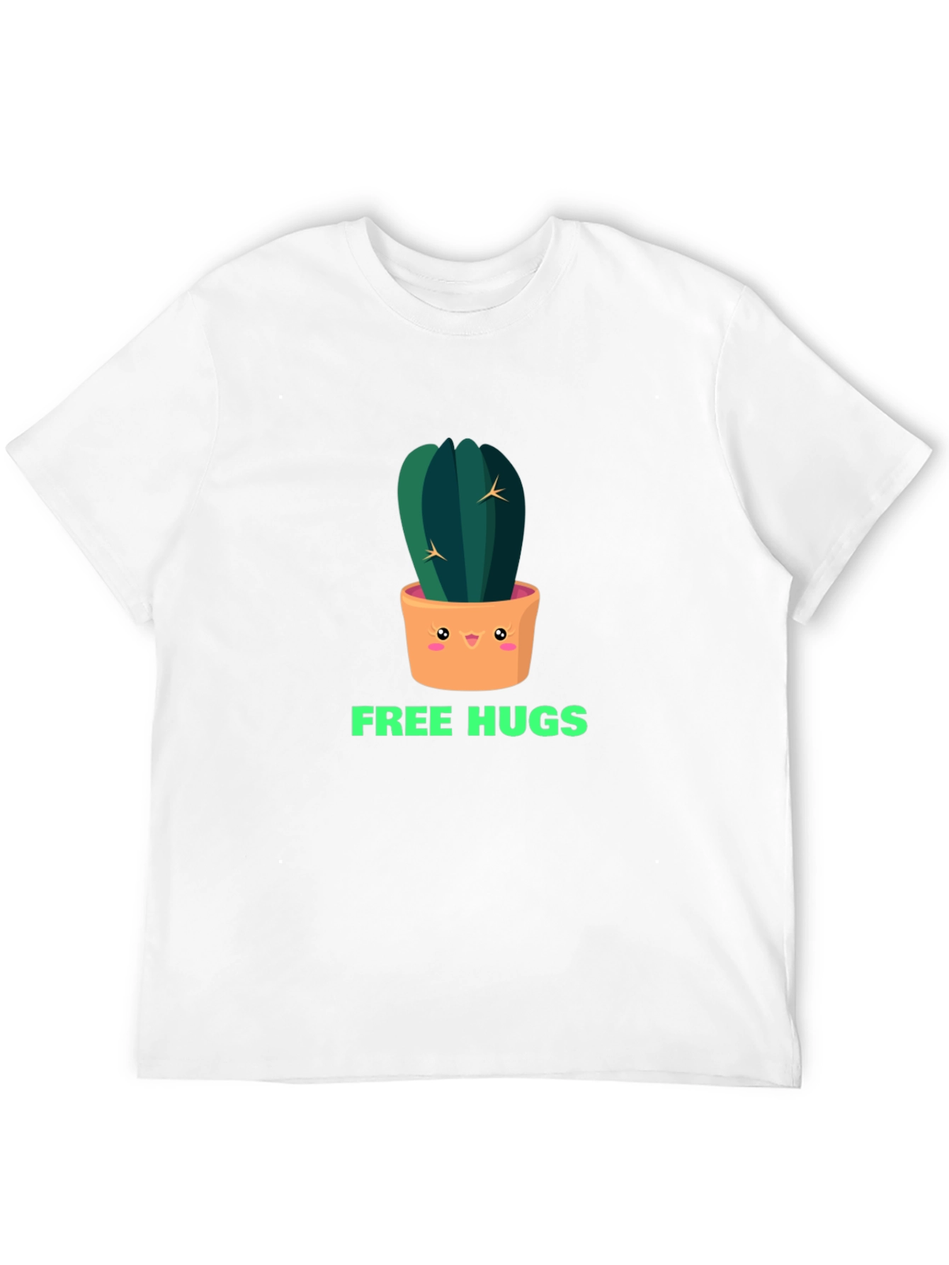 Black Cactus Free Hugs Graphic Tee - Trendy Unisex T-Shirt view 12