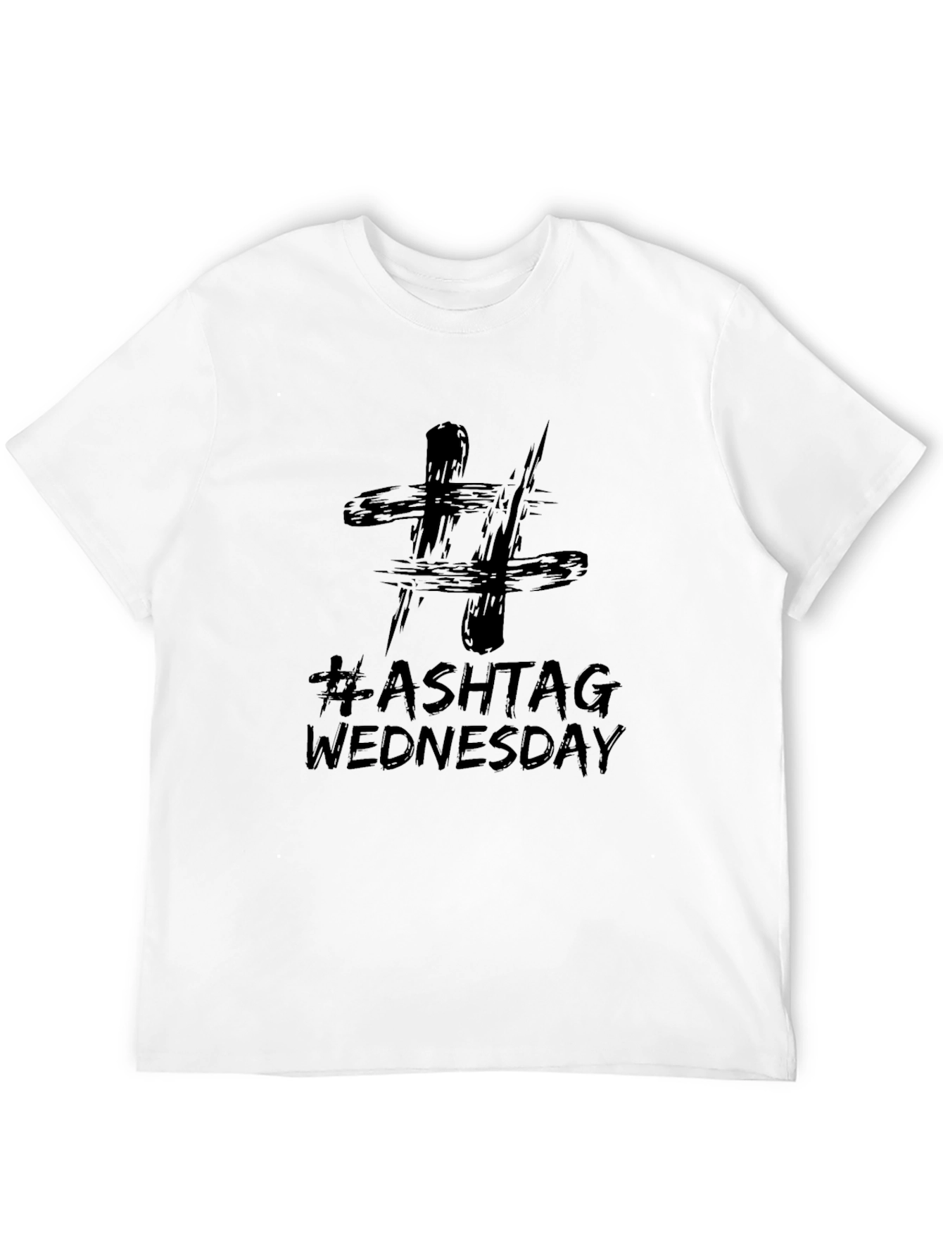 Black Hashtag Wednesday Black T-Shirt view 12