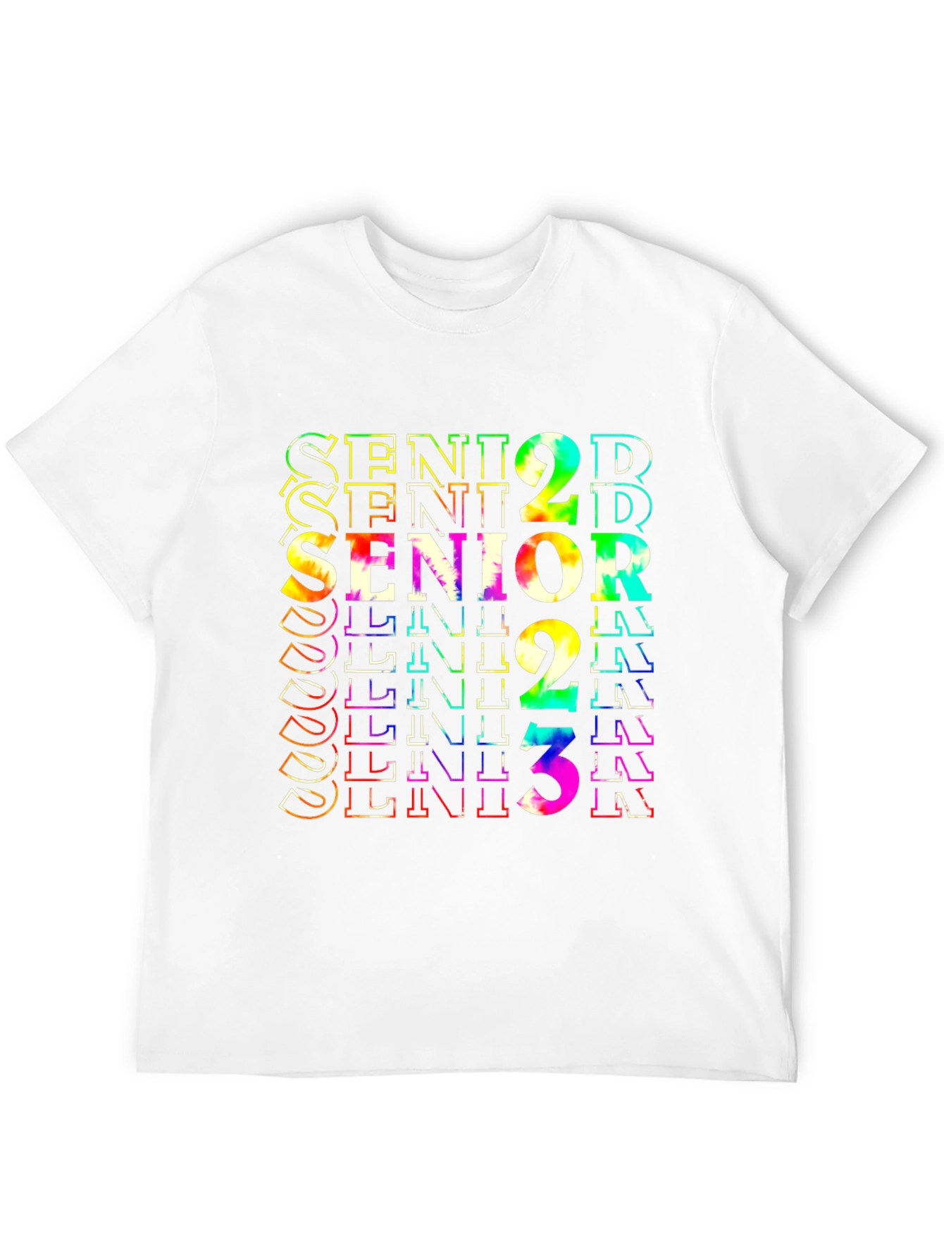 Black Senior 2023 Tie Dye Graphic Tee - Stylish Graduation Shirt view 12