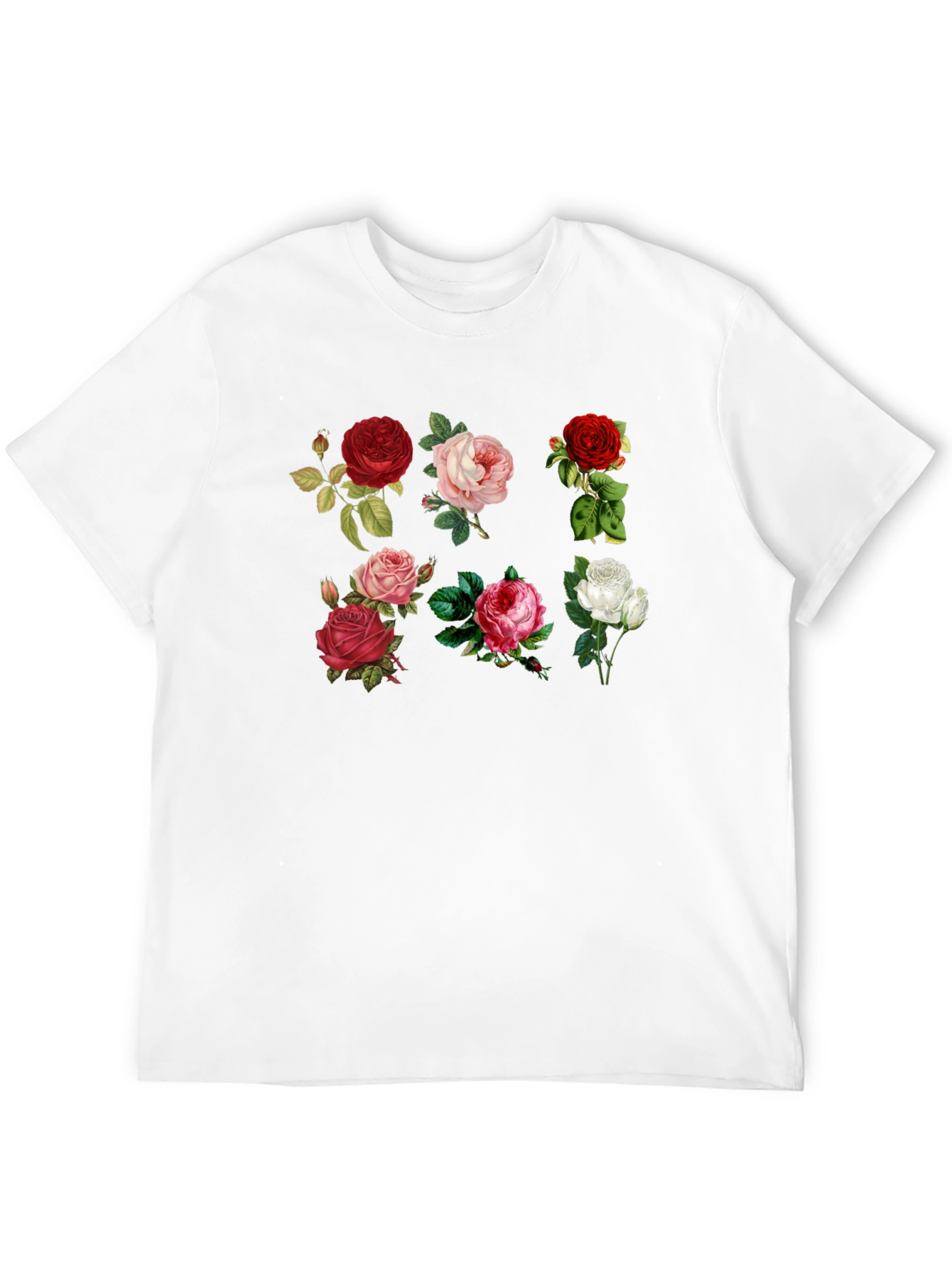 Black Floral Roses Graphic Print T-Shirt view 12