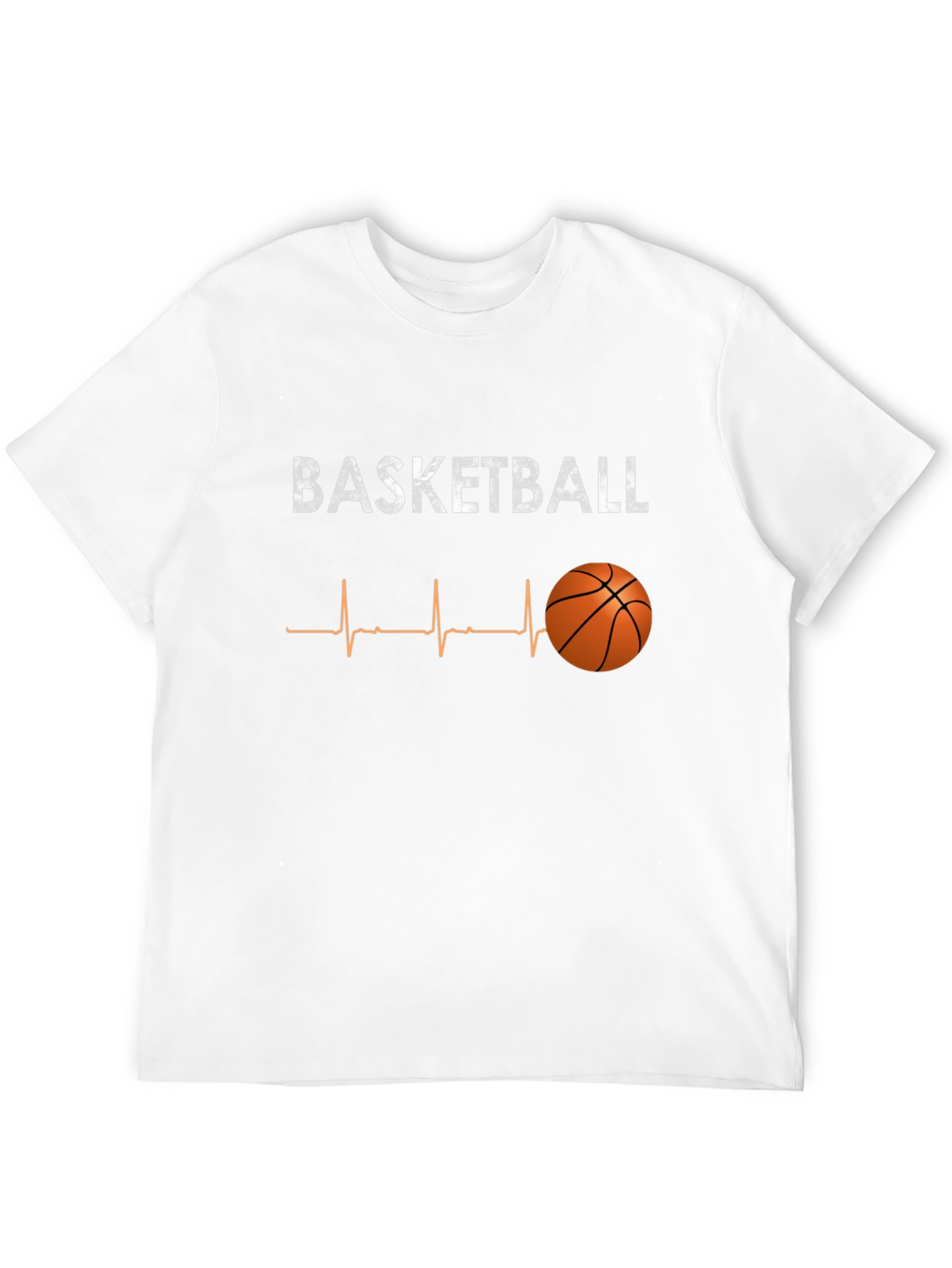 Black Basketball Heartbeat T-Shirt - Black Graphic Tee view 12
