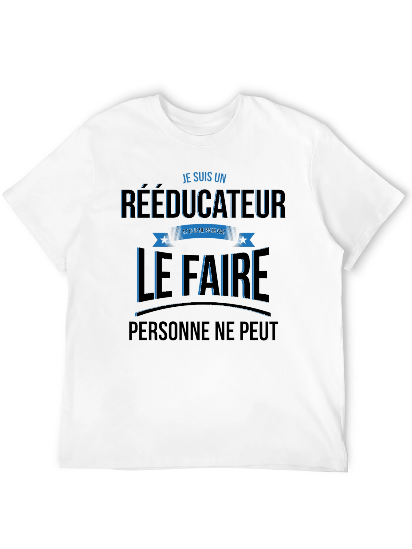 Black RÉÉDUCATEUR T-Shirt - Funny Profession Tee view 12