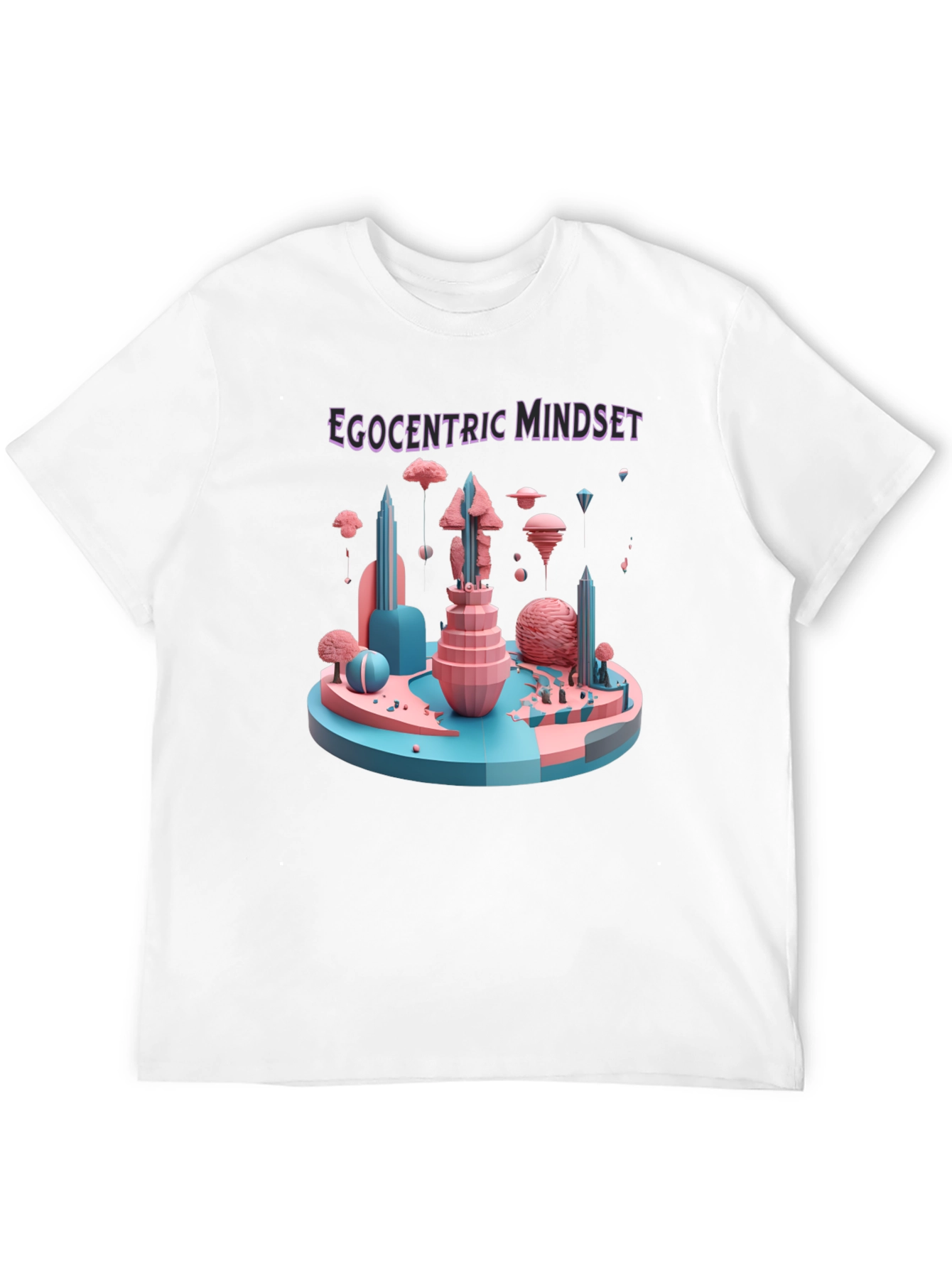 Black Egocentric Mindset Graphic Tee view 12