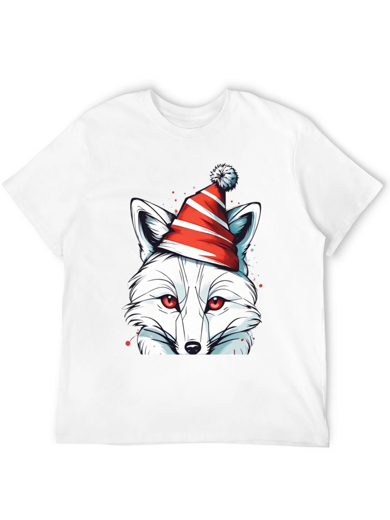Black Festive Fox Tee - Holiday Graphic Shirt view 12