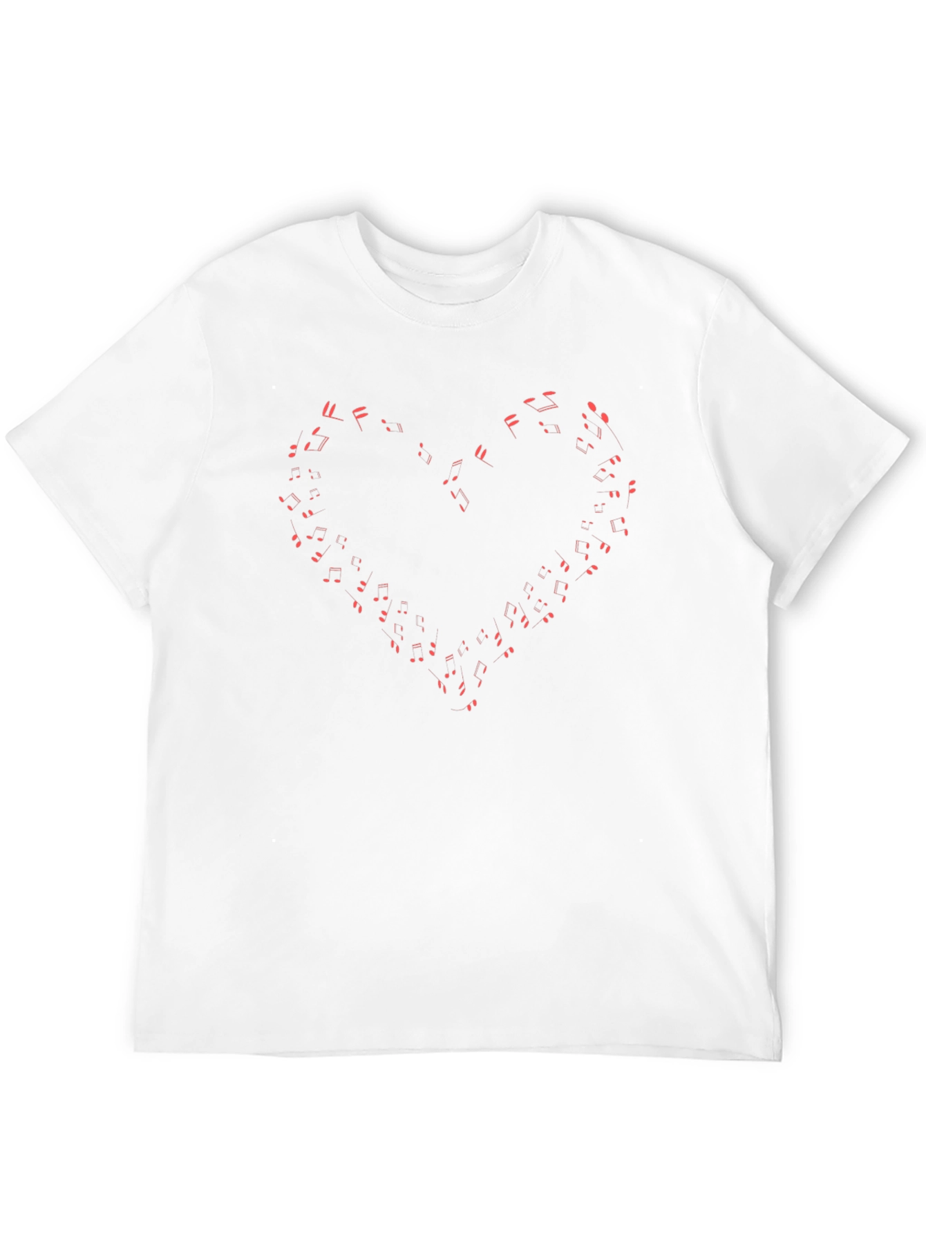 Black Music Note Heart T-Shirt view 12