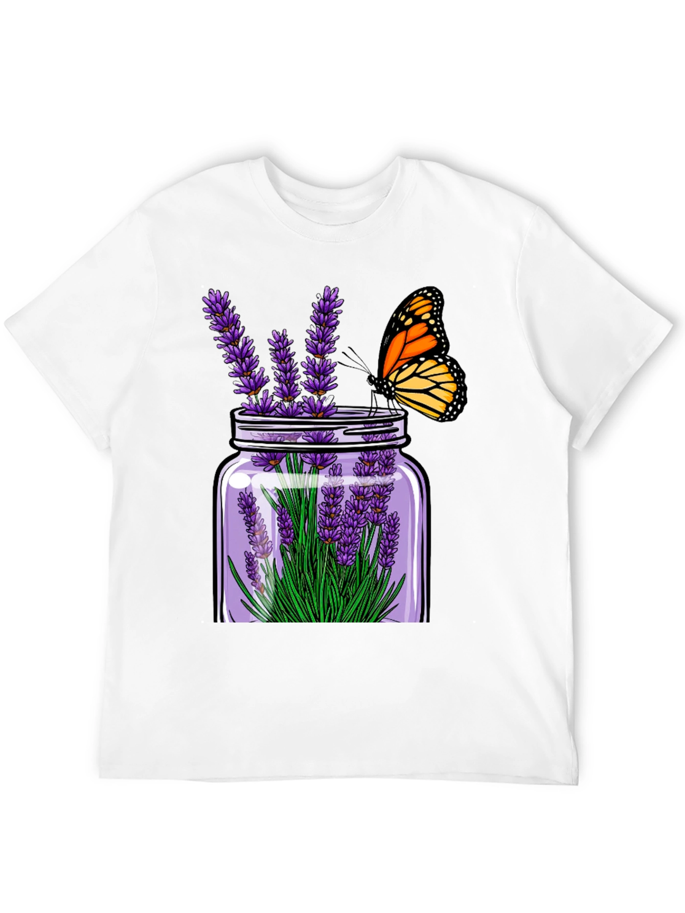 Black Lavender & Butterfly Graphic Tee view 12