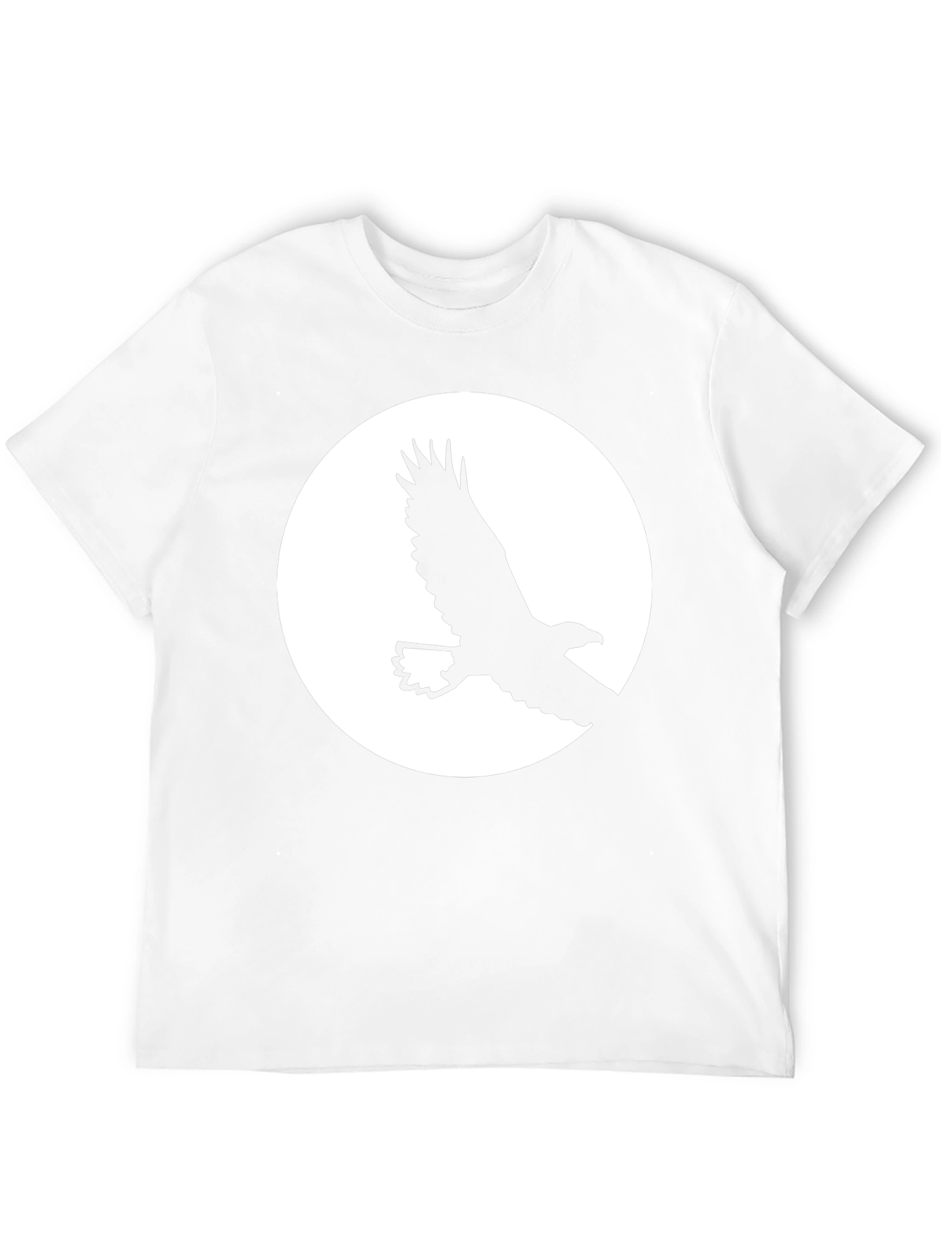 Black Eagle Silhouette Graphic Tee - Black Cotton T-Shirt view 12