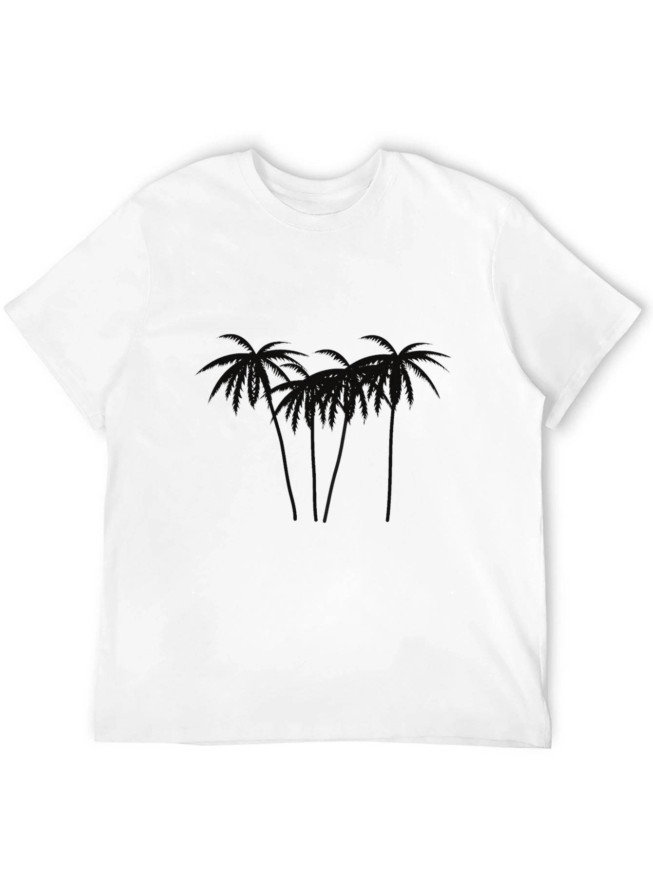 Black Palm Tree Graphic Black T-Shirt view 12