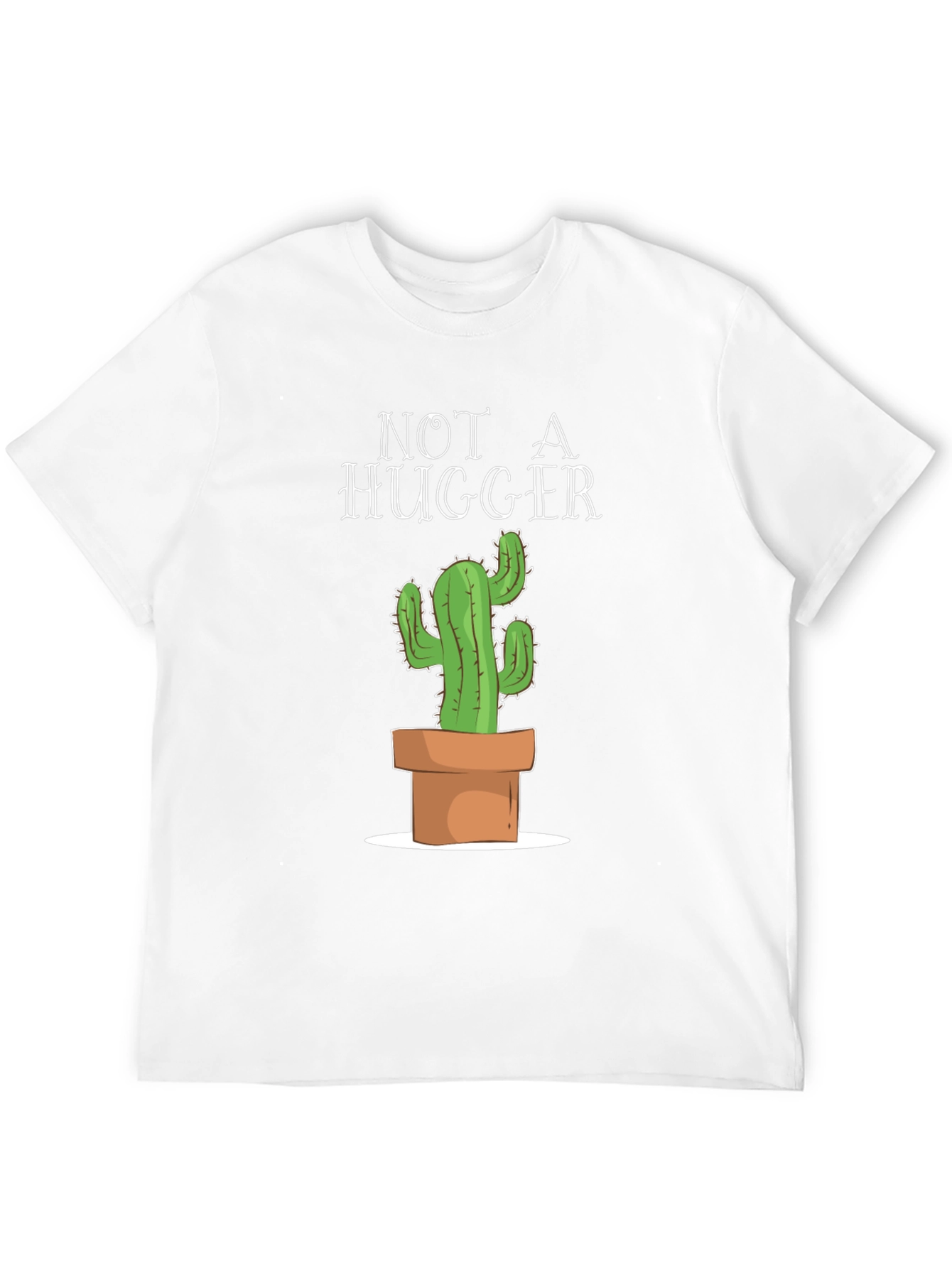 Black Not A Hugger Cactus Graphic T-Shirt view 12