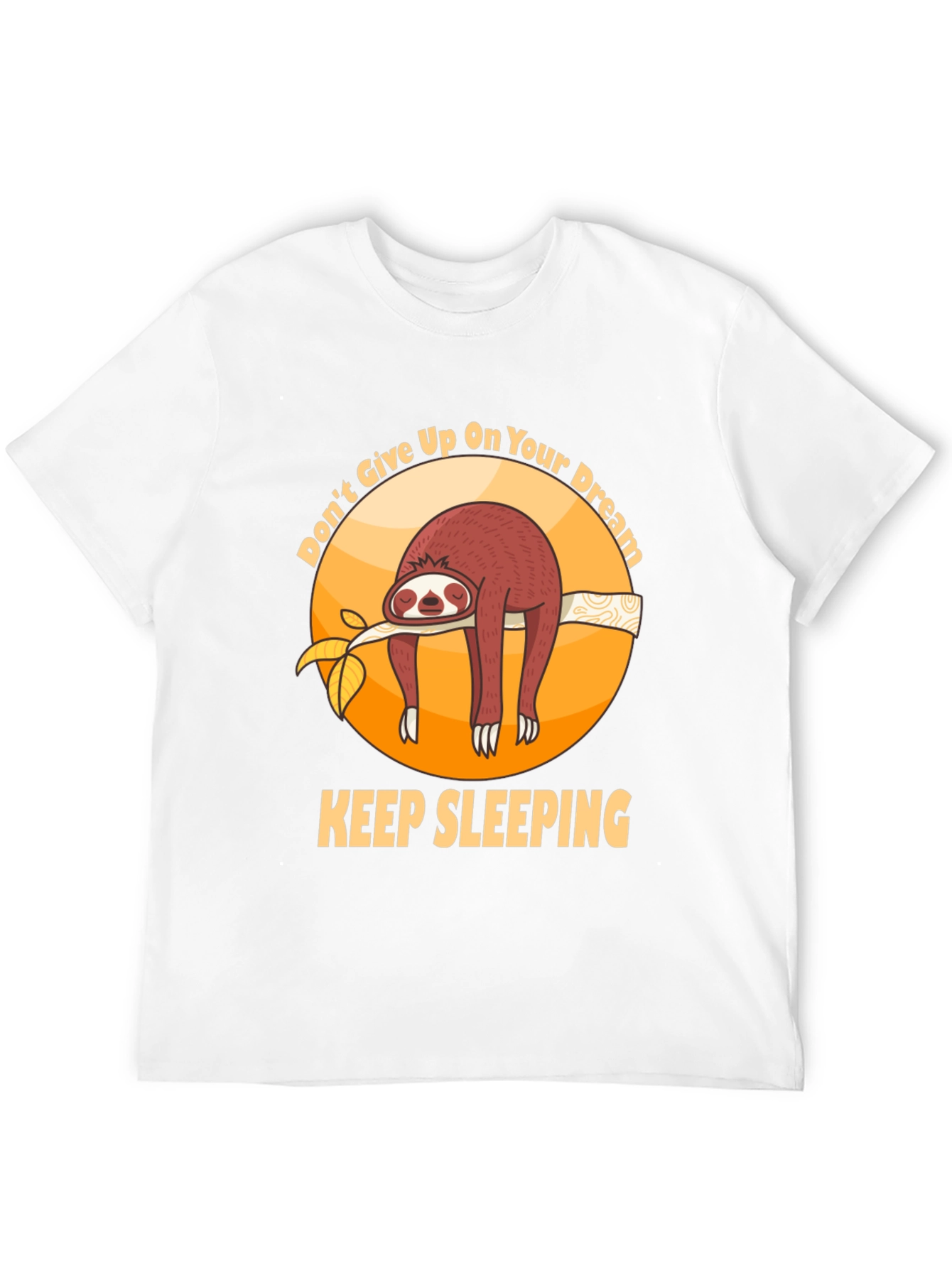 Black Don't Give Up On Your Dream Sloth T-shirt view 12