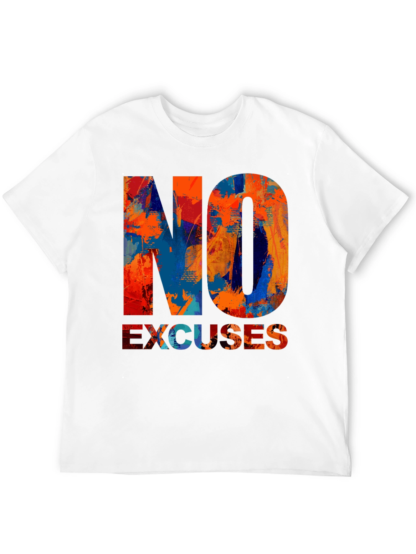 Black No Excuses Graphic T-Shirt - Motivational Design view 12