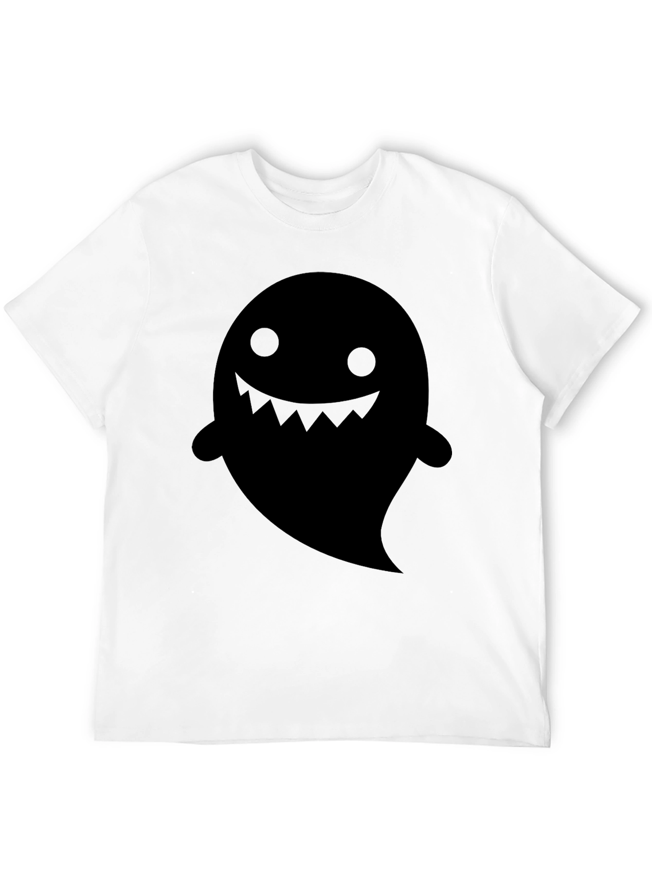Black Spooky Ghost Graphic Tee - Black view 12