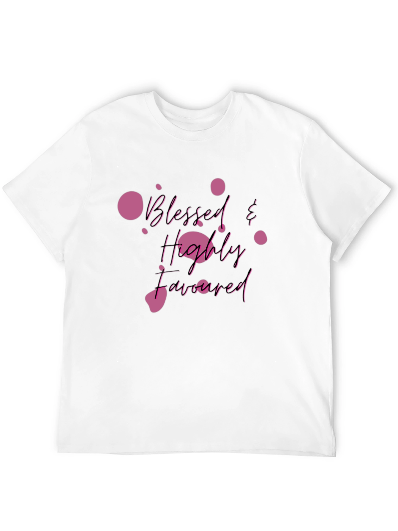 Black Blessed & Highly Favored Black T-Shirt view 12