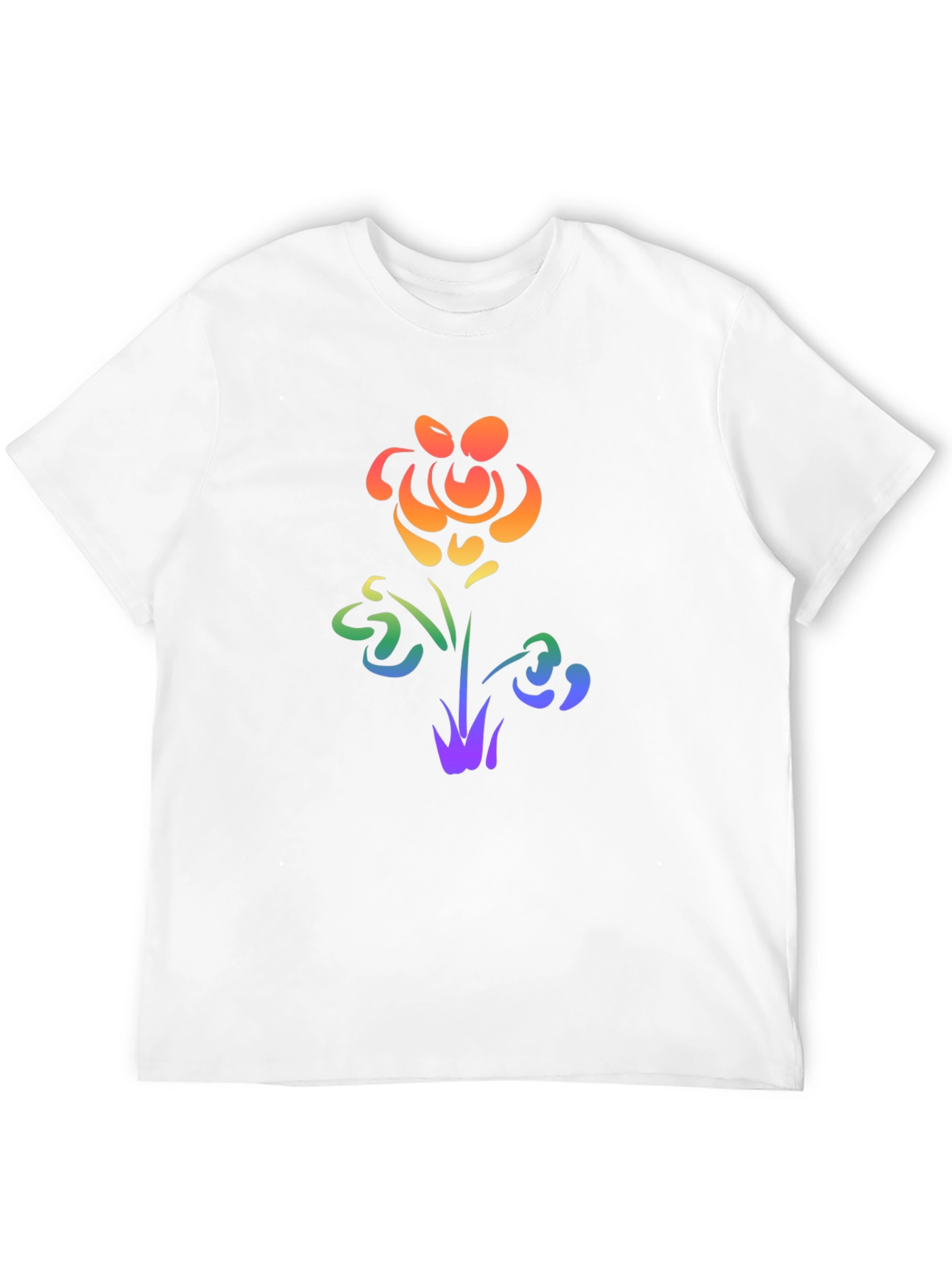 Black Rainbow Flower Graphic Tee - Pride Apparel view 12