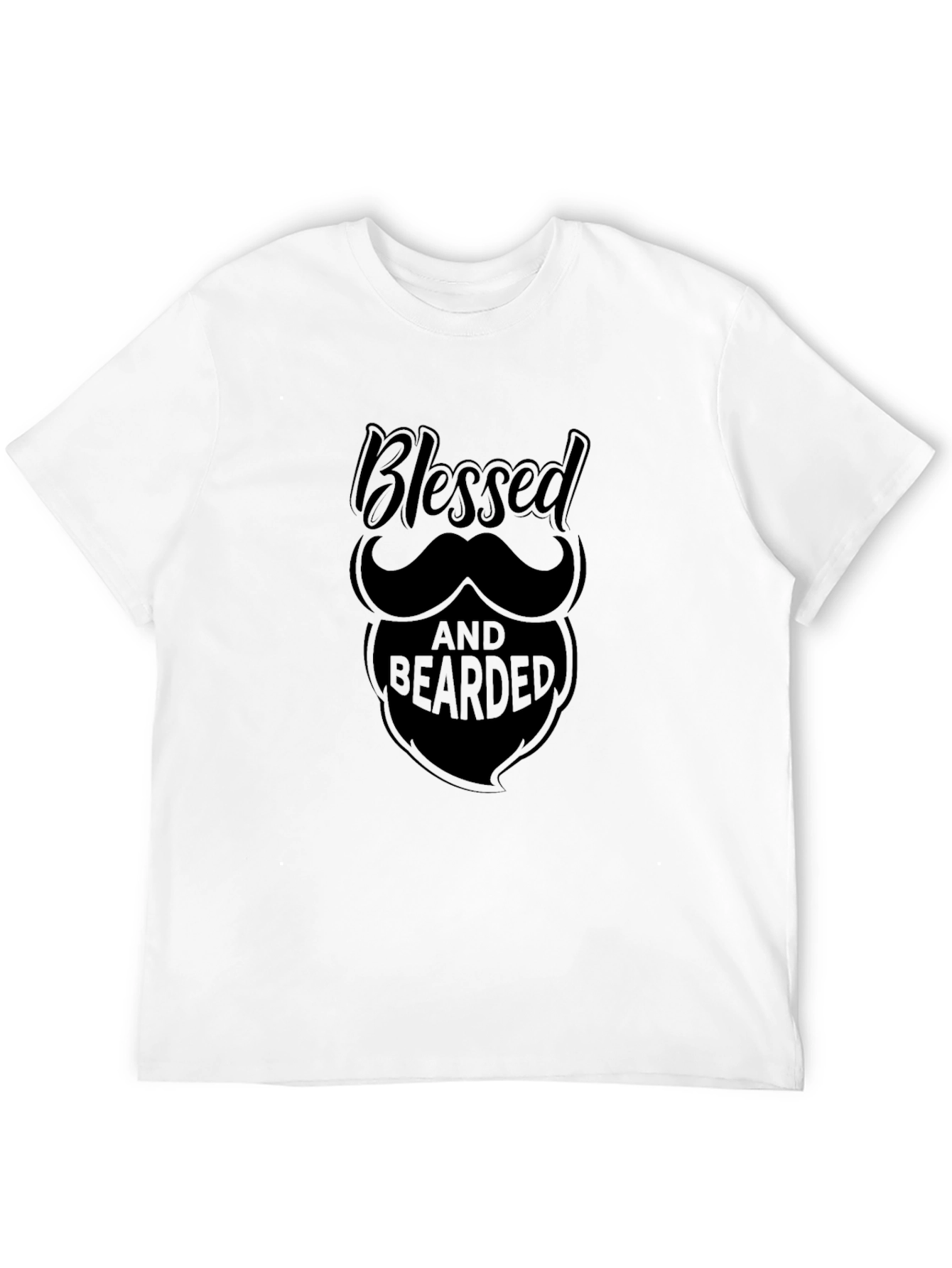 Black Blessed and Bearded Graphic T-Shirt - Black view 12