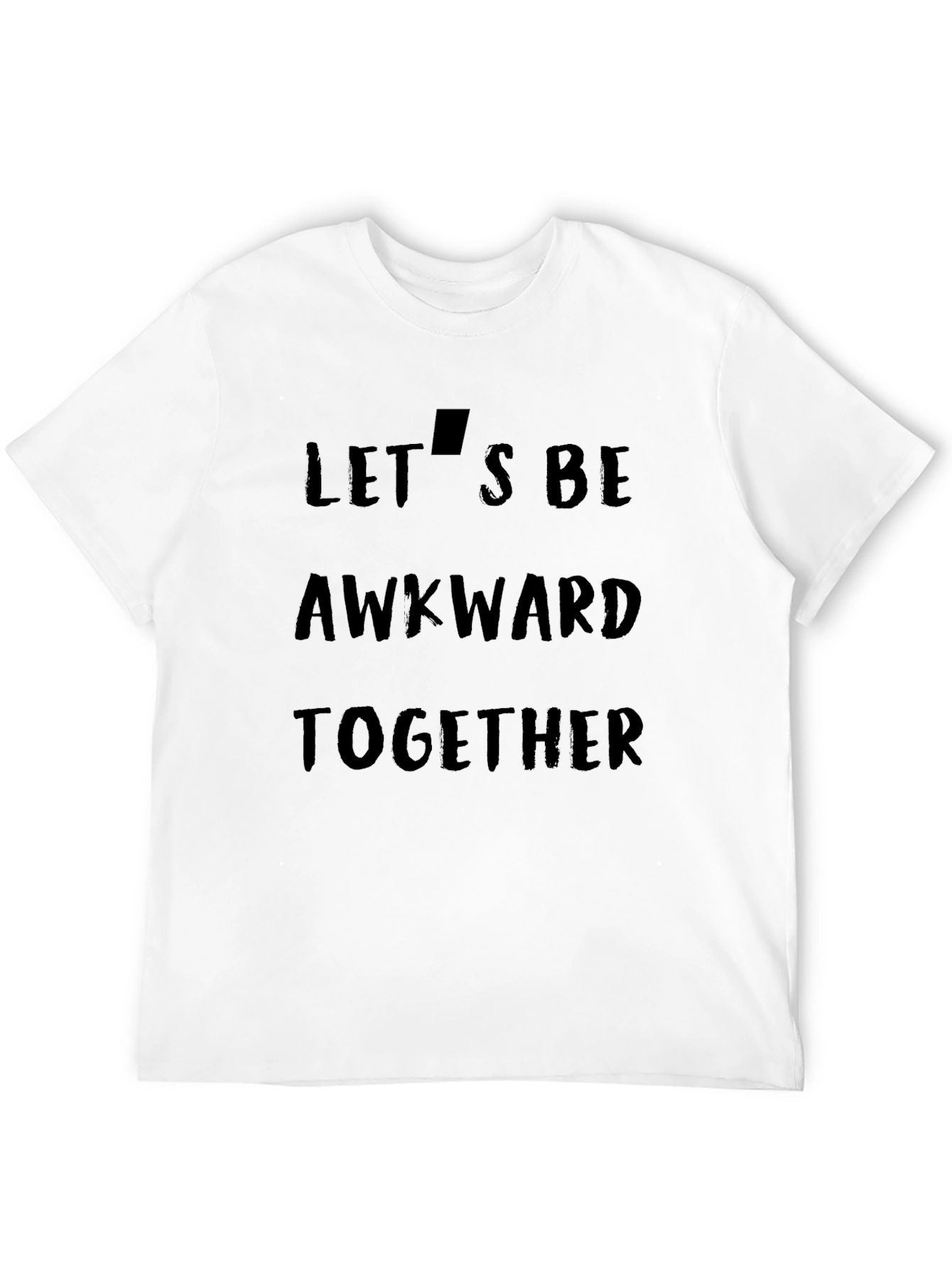 Black Awkward Together Graphic Tee - Black Cotton T-Shirt view 12