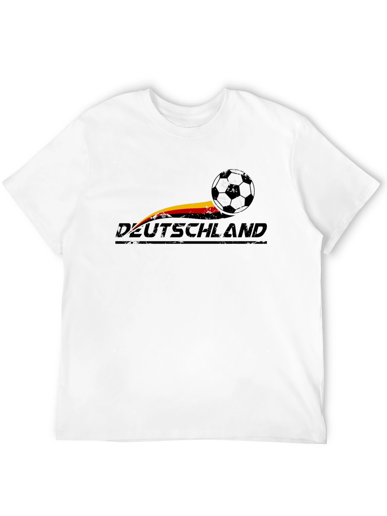 Black Deutschland Soccer Ball T-Shirt - German Pride view 12