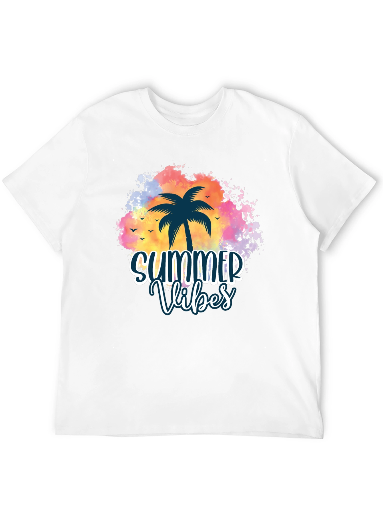 Summer Vibes Palm Tree Graphic Tee - 12