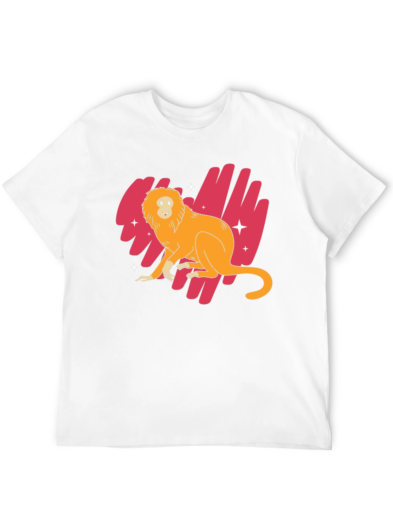 Black Golden Lion Tamarin Graphic Tee - Black Cotton Blend Shirt view 12