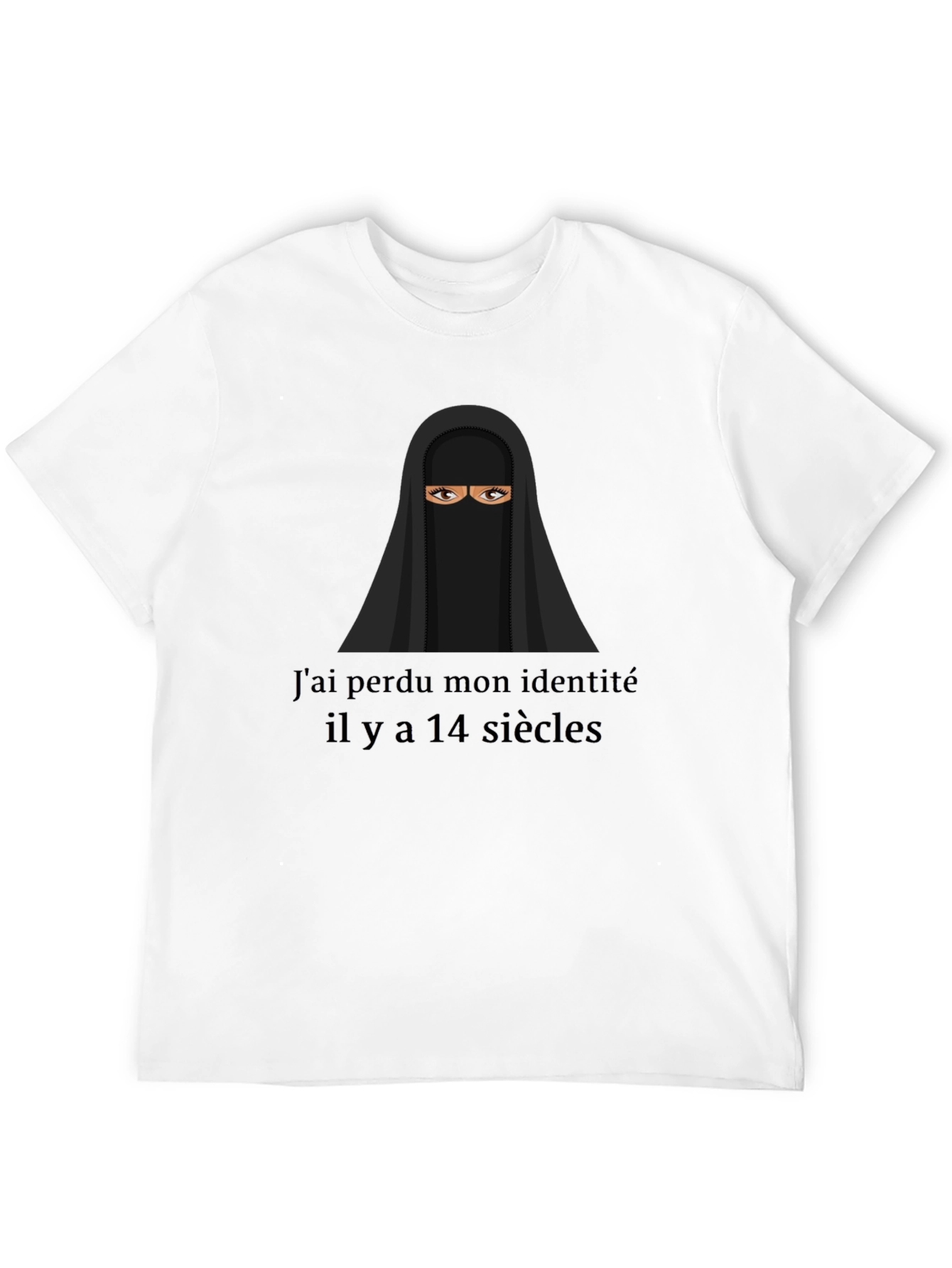 Black Veiled Identity Tee - Unisex Cotton T-Shirt view 12