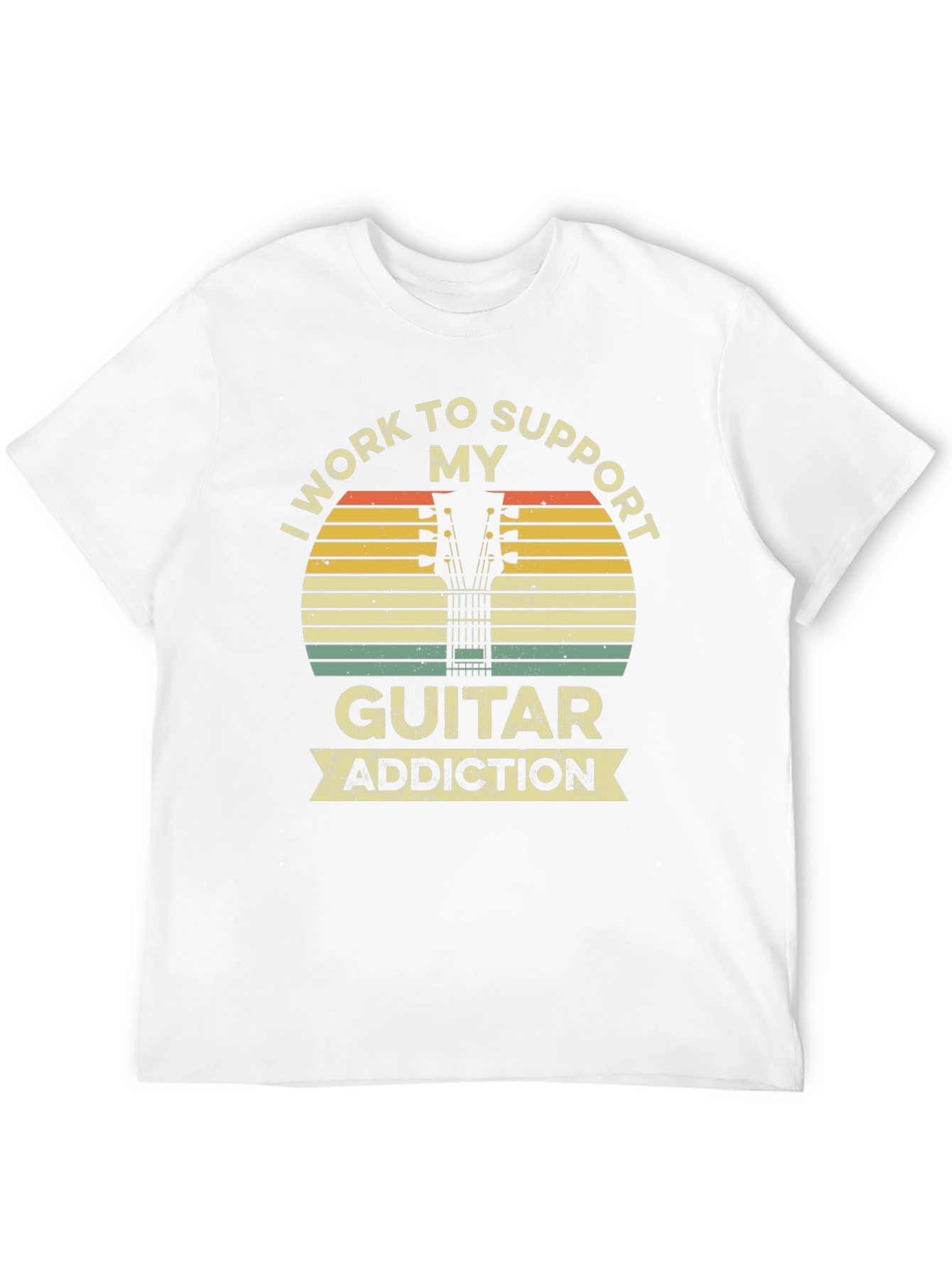 Black Guitar Addiction T-Shirt view 12