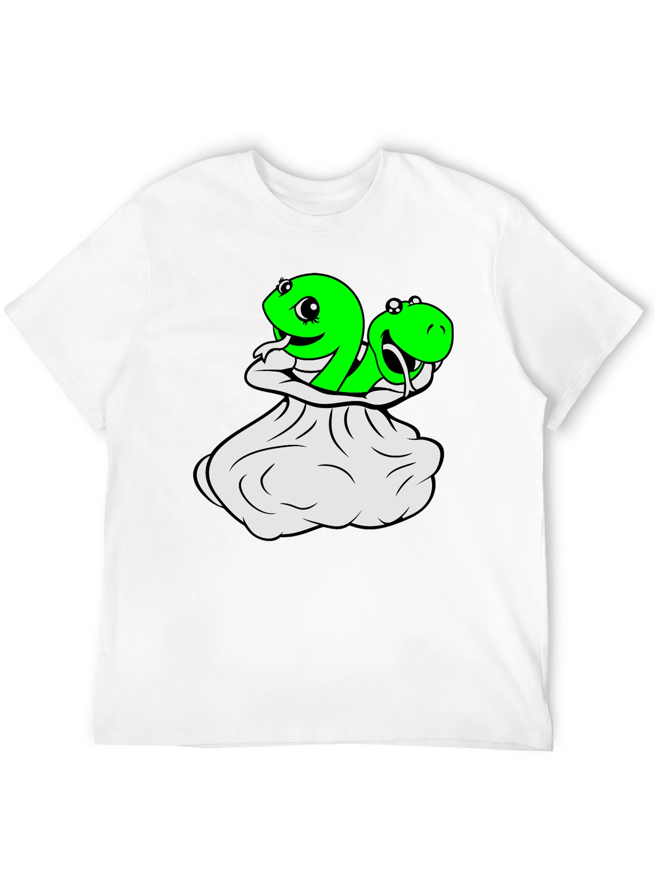 Black Funny Snake T-Shirt - Cartoon Snakes in a Sack! view 12