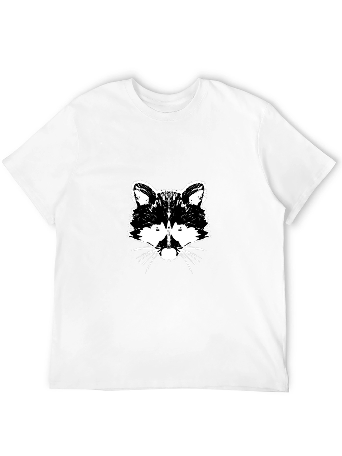 Black Raccoon Graphic Tee - Black Cotton T-Shirt view 12