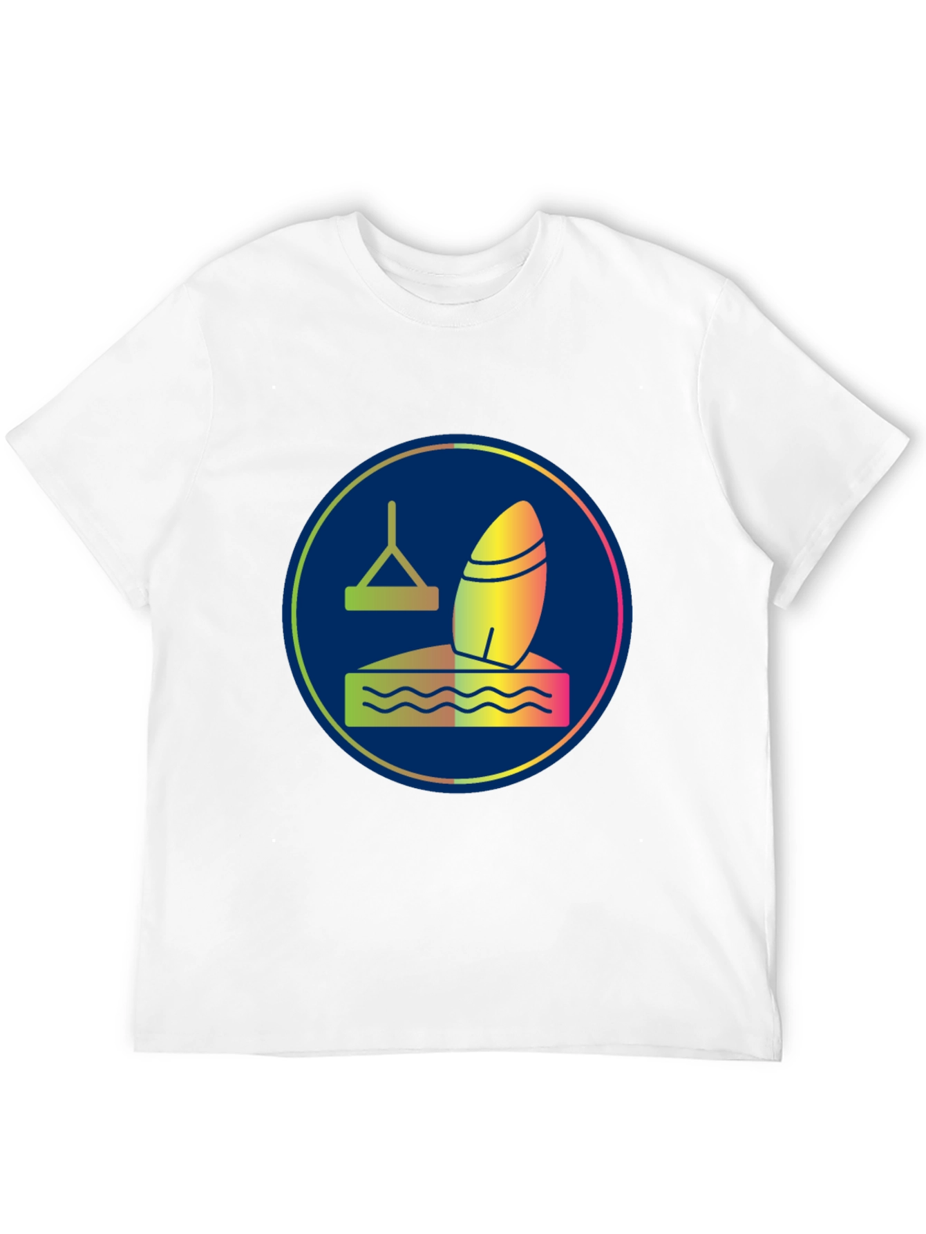 Black Surfboard T-Shirt - Water Sports Tee view 12