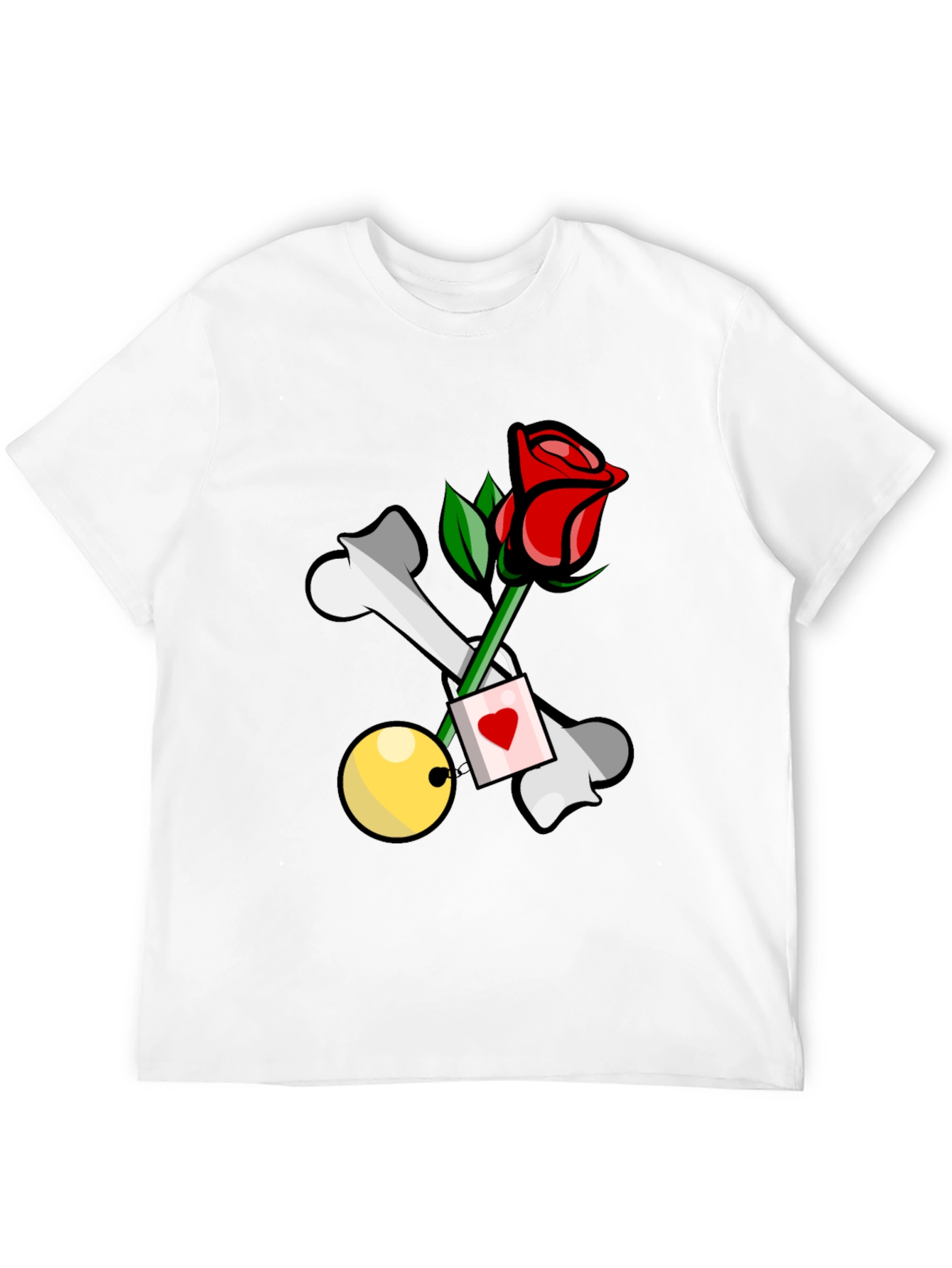 Black Rose & Bones Graphic Tee - Edgy Style view 12