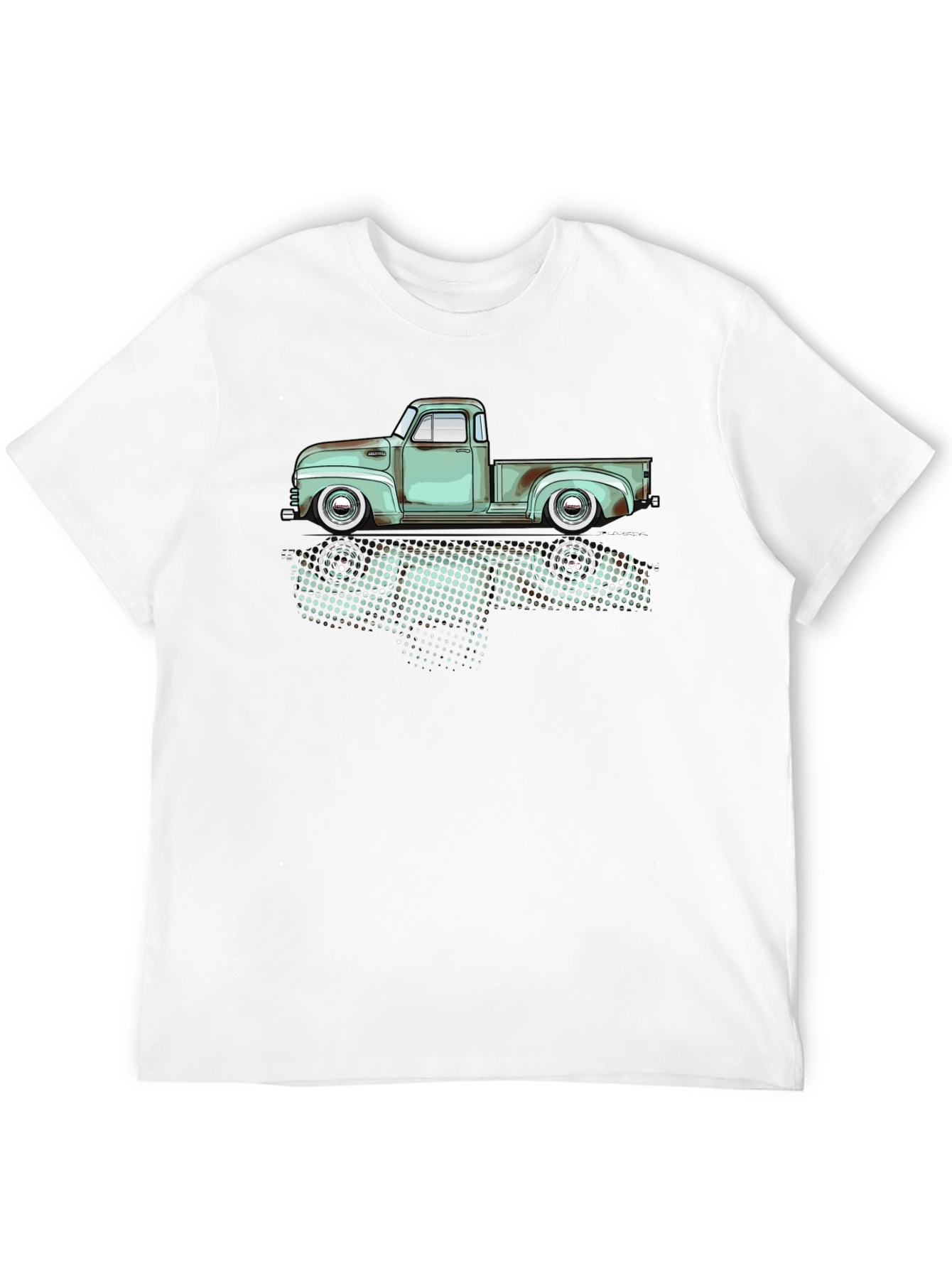 Black Vintage Truck Graphic Tee - Classic Style view 12
