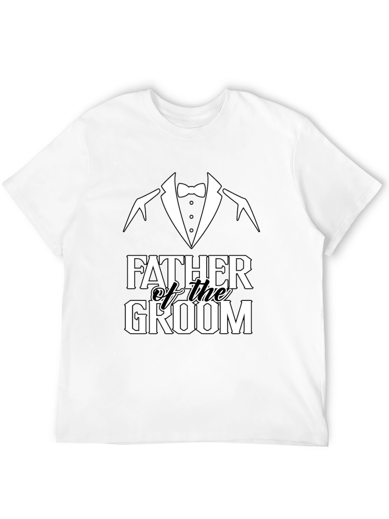 Father of the Groom Tuxedo T-Shirt - Wedding Party Tee - 12