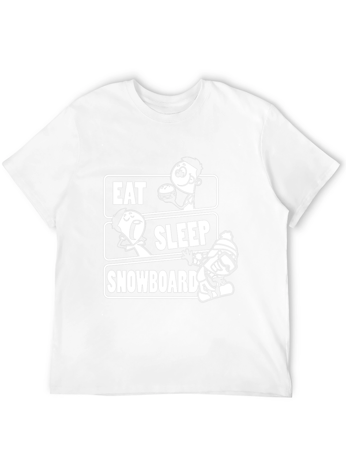 Black Eat Sleep Snowboard Graphic Tee view 12
