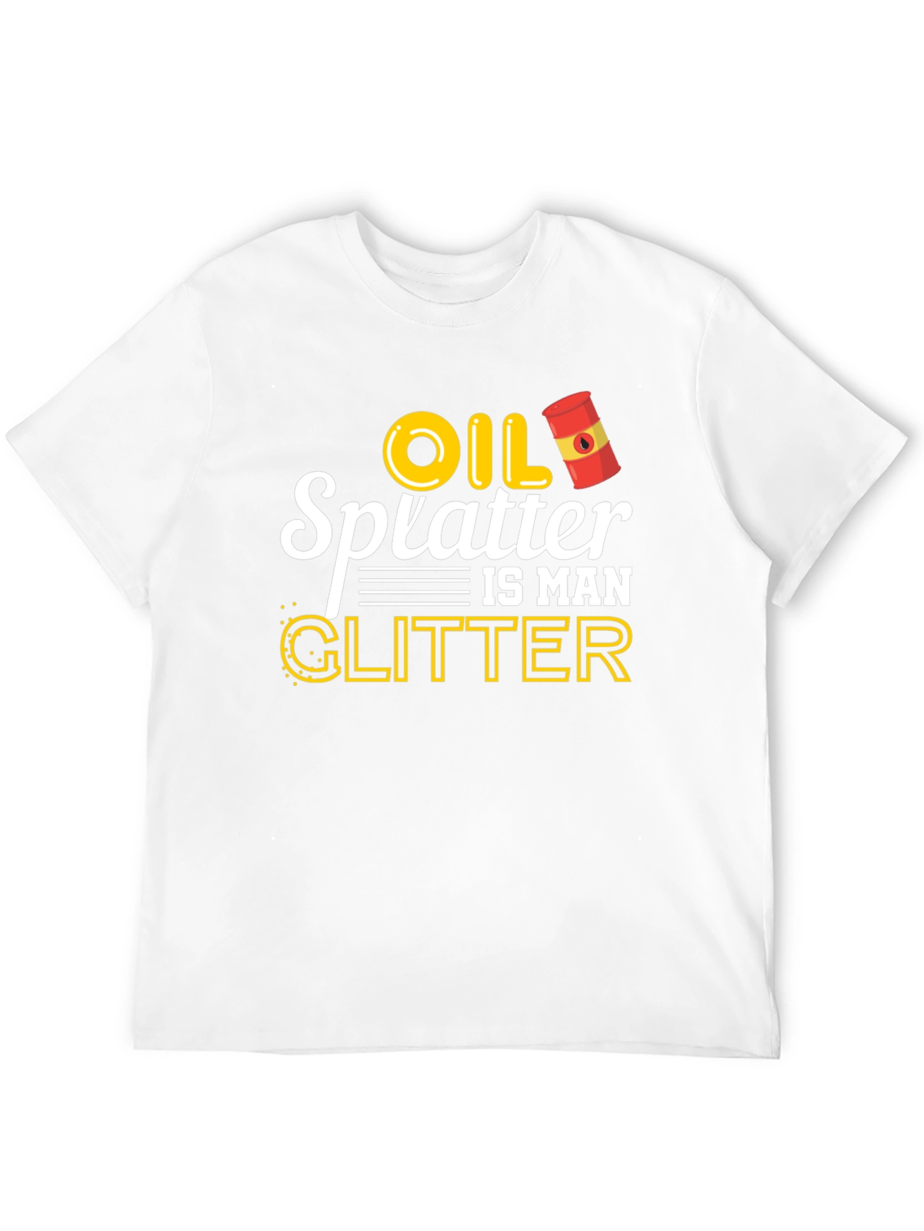 Black Oil Splatter is Man Glitter Graphic T-Shirt view 12