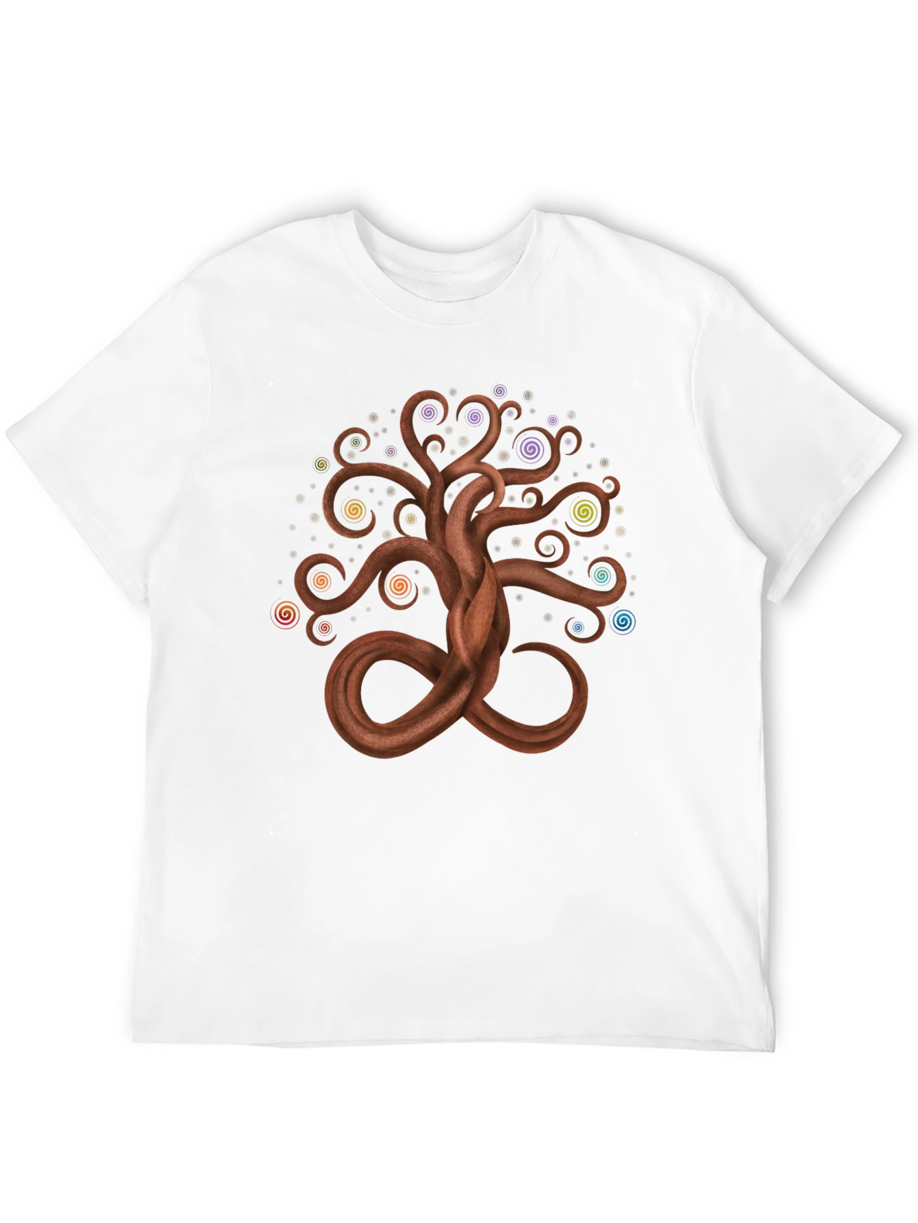 Black Spiral Tree of Life Graphic T-Shirt view 12