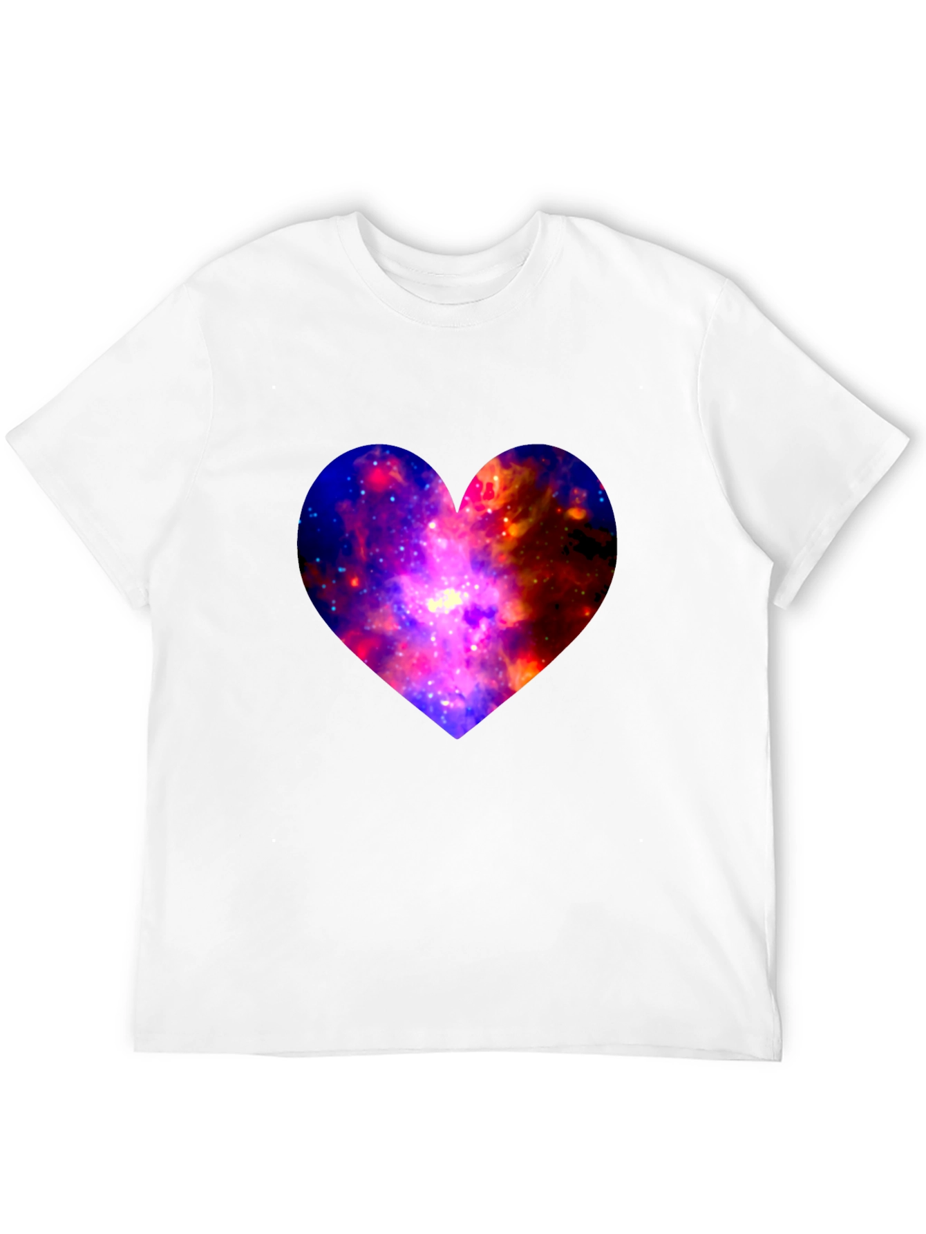 Black Galaxy Heart Graphic Tee - Modern Black T-Shirt view 12