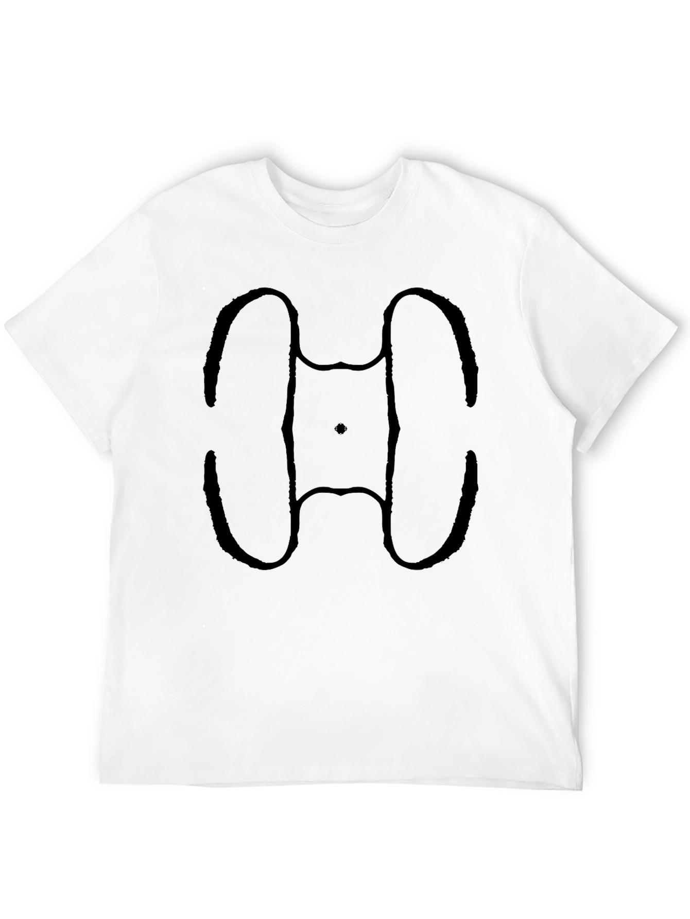 Black Abstract Graphic Print Black T-Shirt view 12