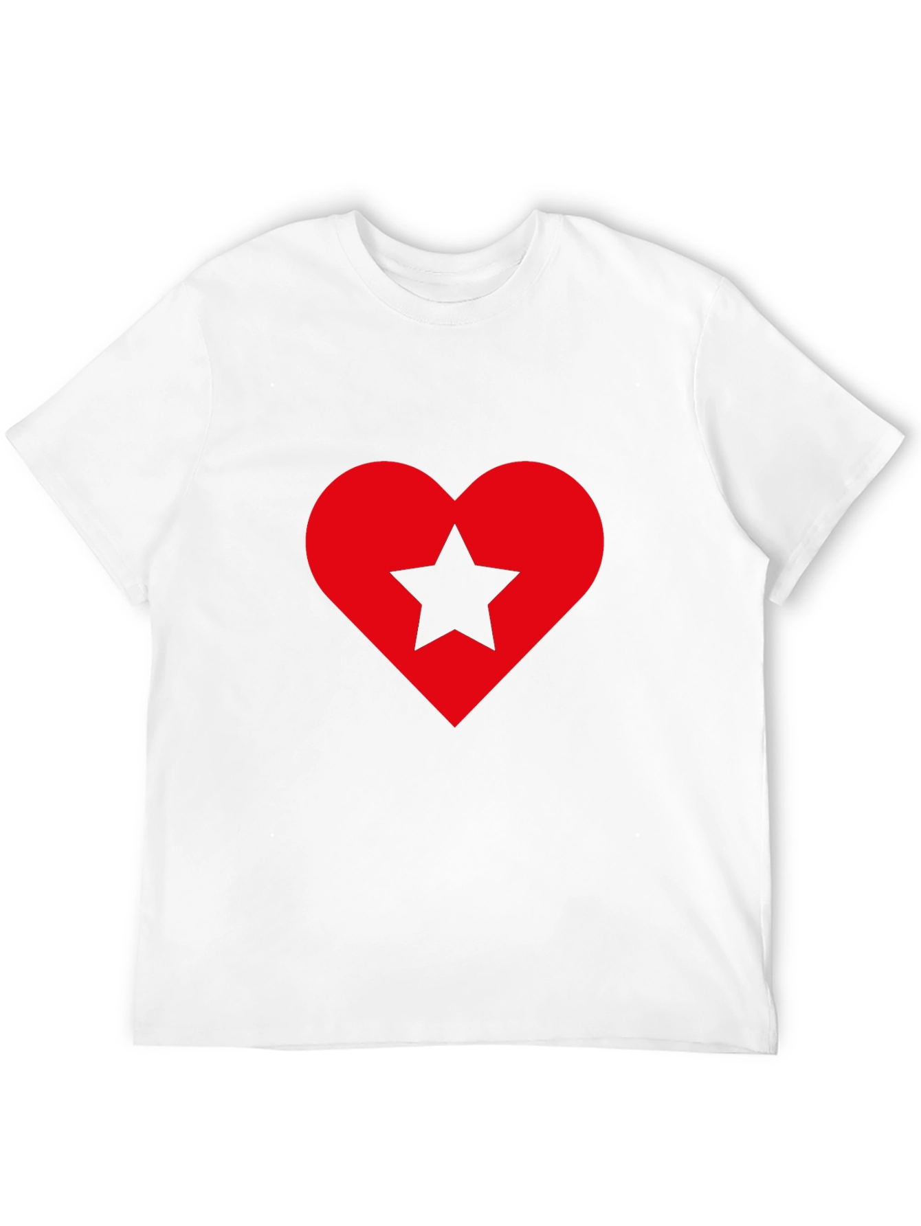 Black Heart Star Graphic Tee - Soft Black Cotton Shirt view 12