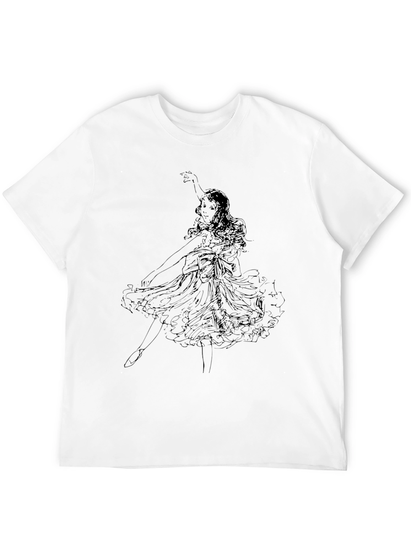 Black Dancing Ballerina Black Graphic Tee view 12