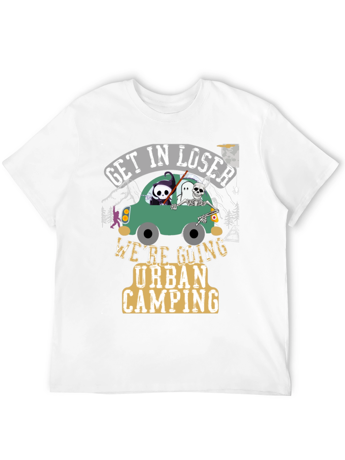 Black Get In Loser Urban Camping T-Shirt view 12