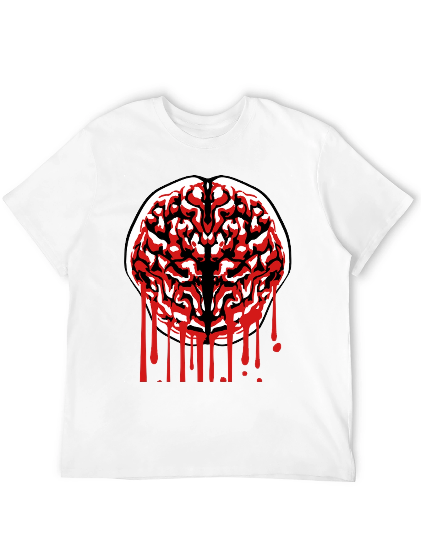 Black Brain Graphic Tee - Black Cotton Blend view 12