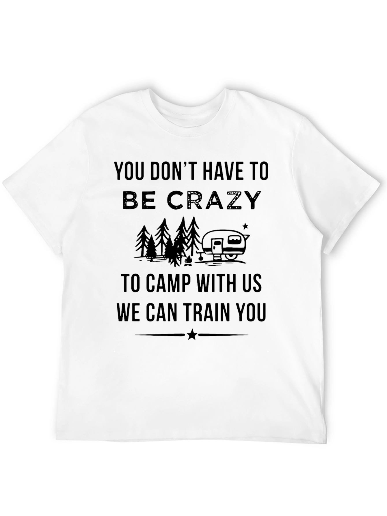 Black Crazy Camper Black T-Shirt view 12