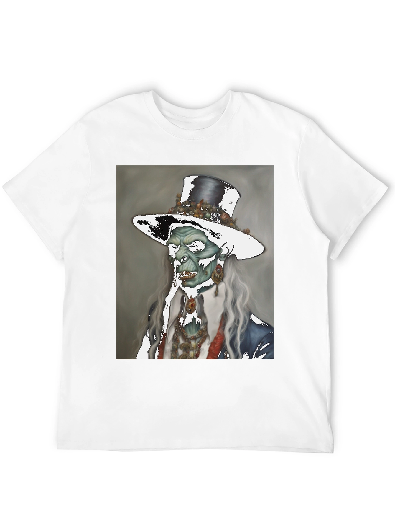 Black Zombie Gentleman T-Shirt - Undead Elegance view 12