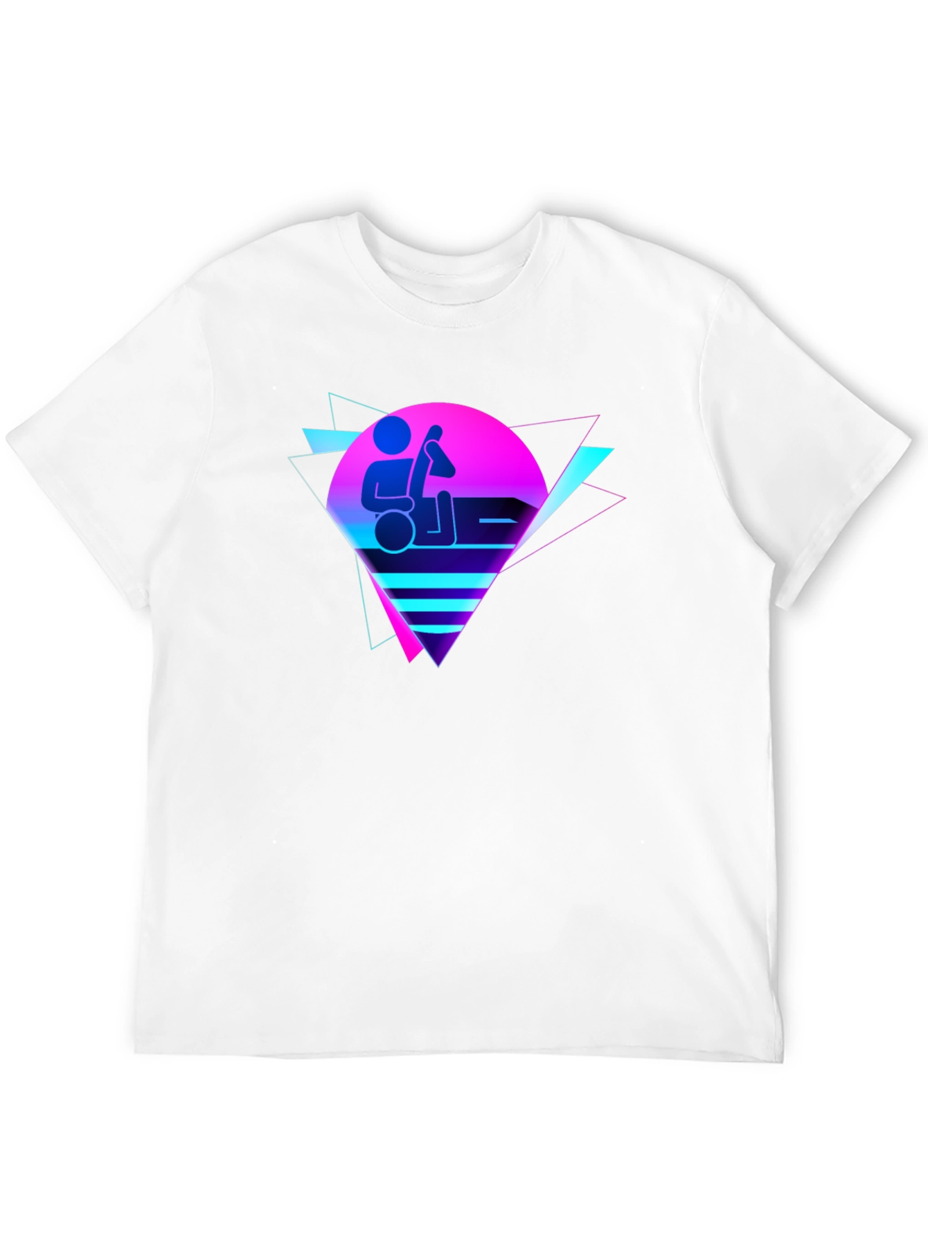 Black Retro Synthwave T-Shirt view 12
