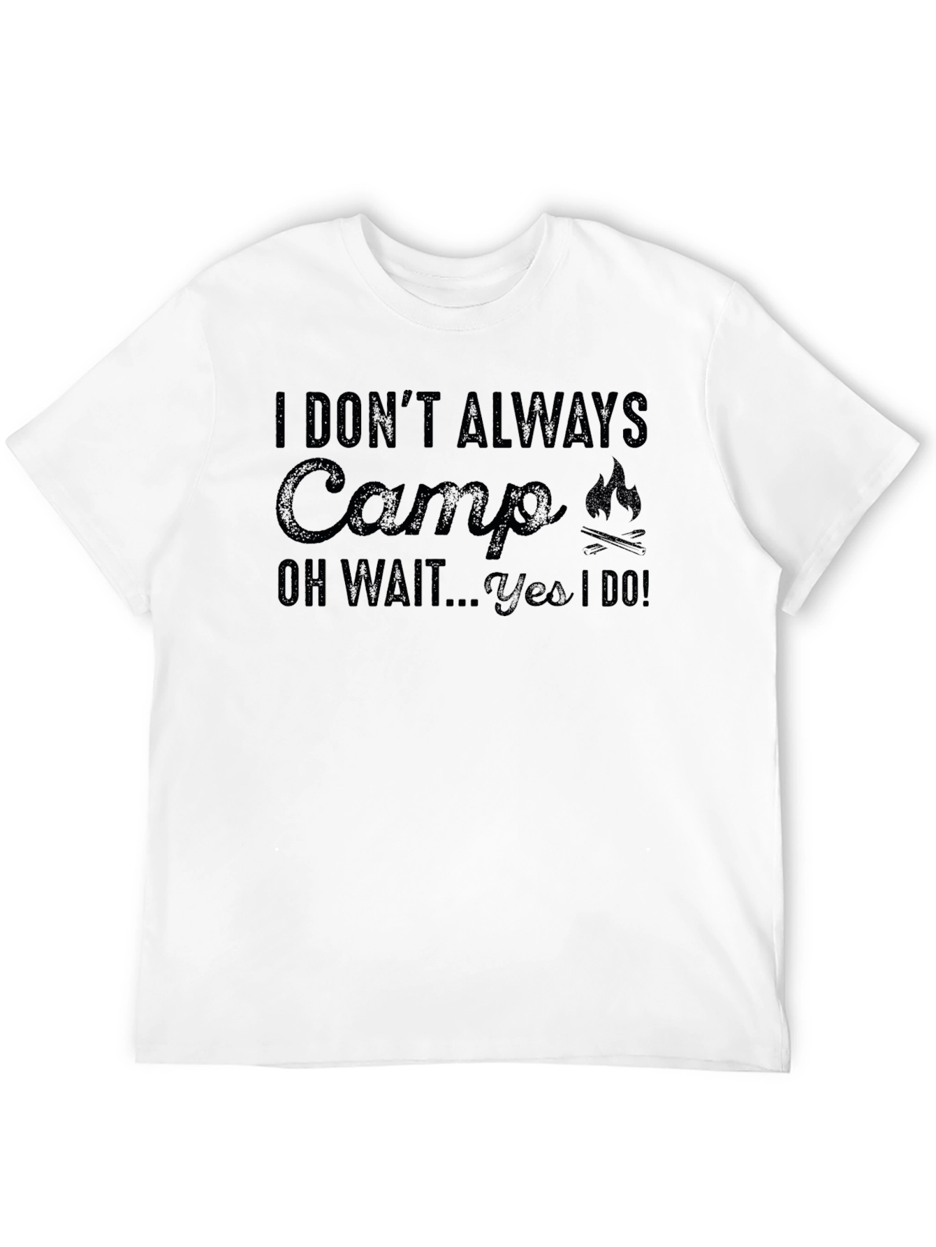 Black Funny Camping Graphic T-Shirt - I Don't Always Camp... view 12