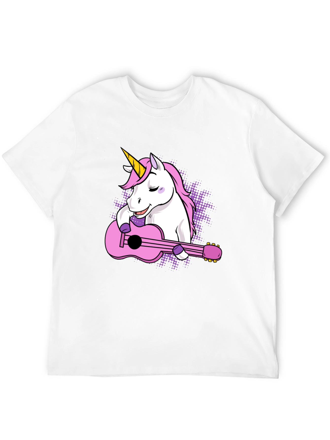 Black Unicorn Guitar T-Shirt - Cute Graphic Tee view 12